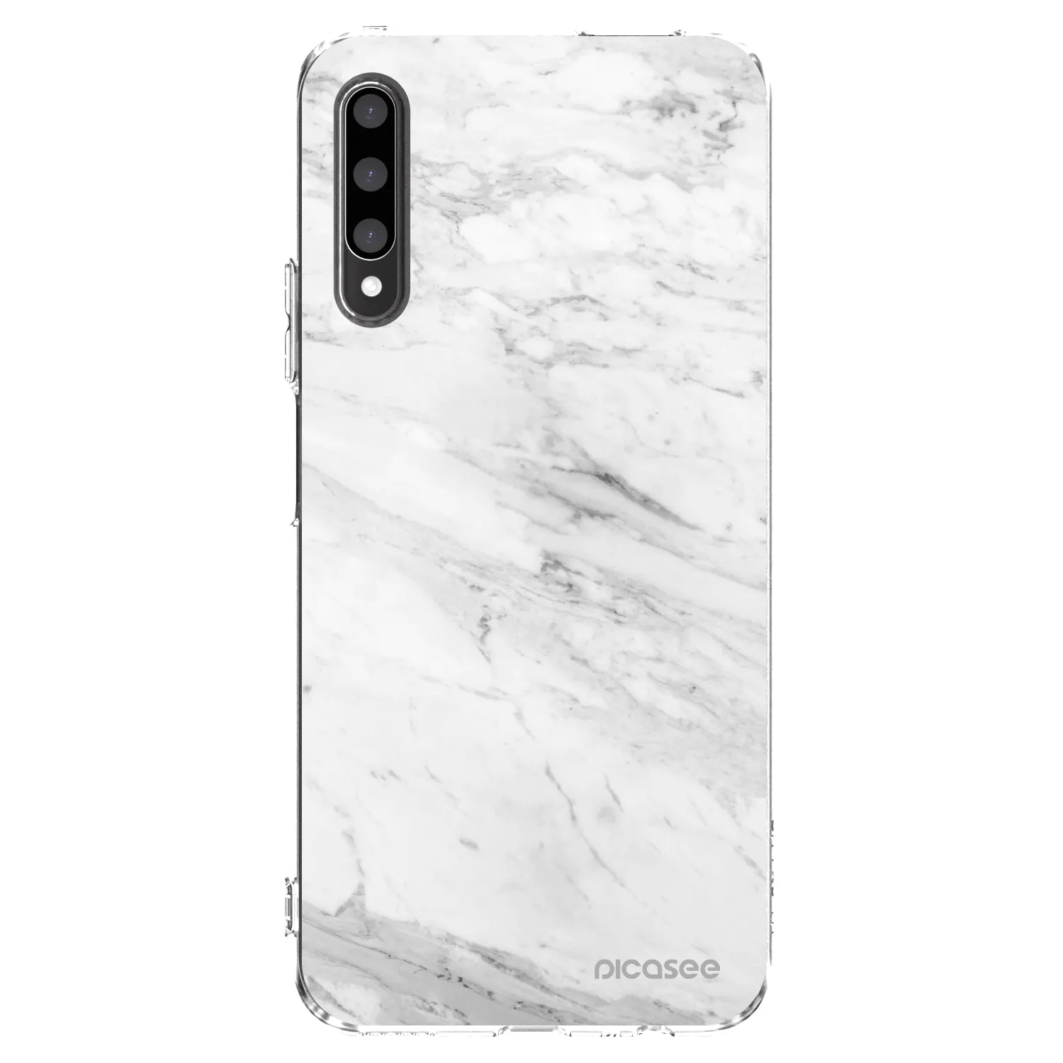 Picasee silikonový průhledný obal pro Honor 9X Pro - White marble