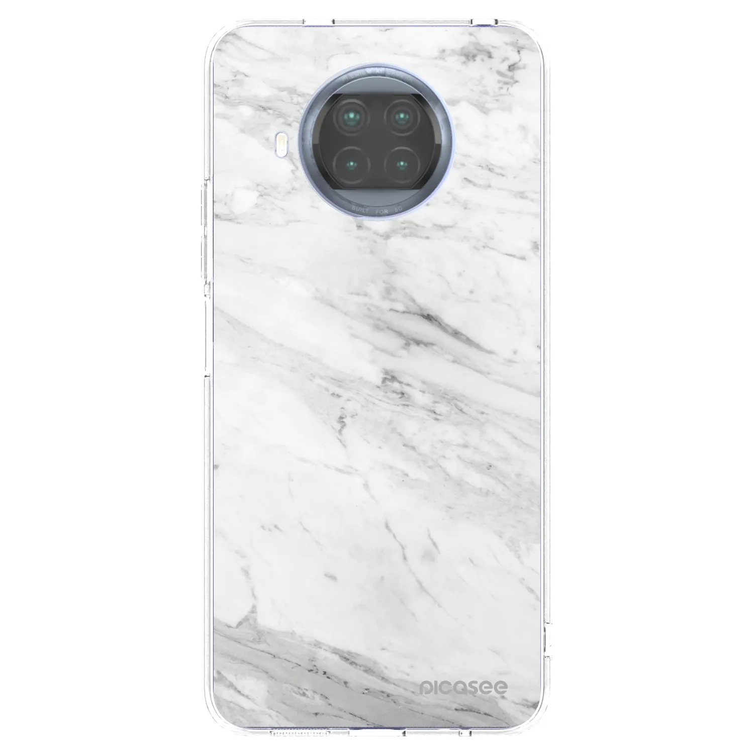 Picasee silikonový průhledný obal pro Xiaomi Mi 10T Lite - White marble
