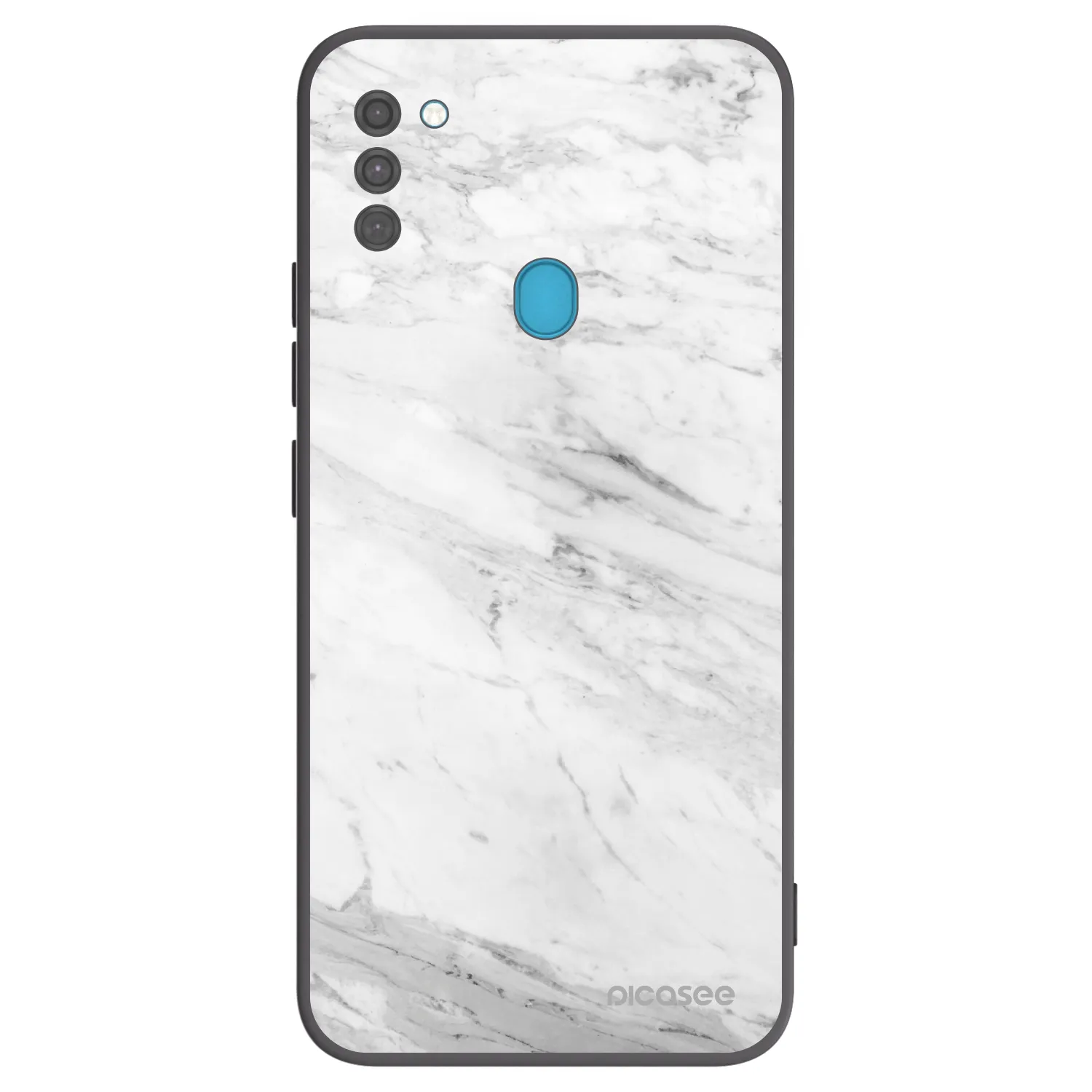 Picasee silikonový černý obal pro Samsung Galaxy M11 - White marble