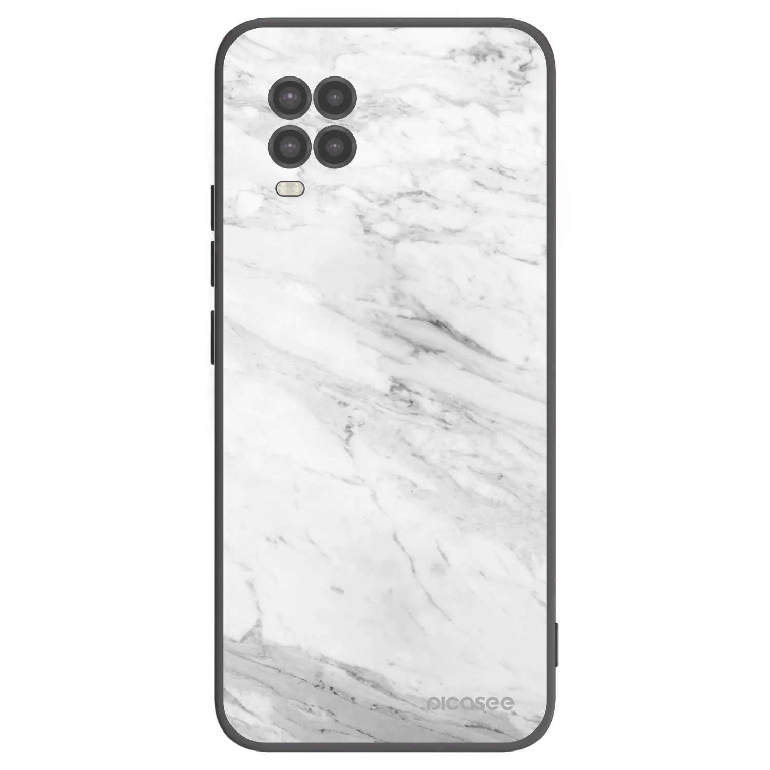 Picasee silikonový černý obal pro Xiaomi Mi 10 Lite - White marble