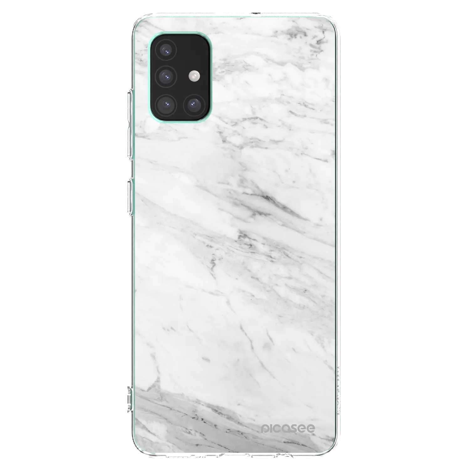 Picasee silikonový průhledný obal pro Samsung Galaxy M51 M515F - White marble