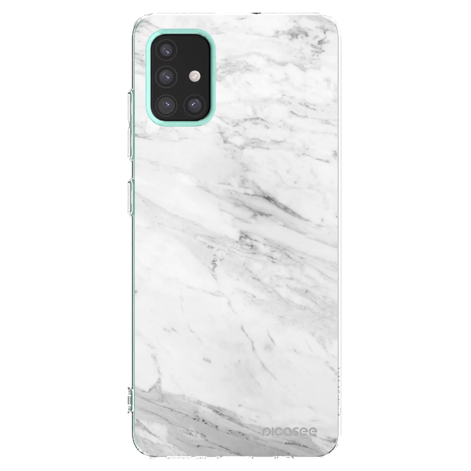 Picasee silikonový průhledný obal pro Samsung Galaxy M31s - White marble