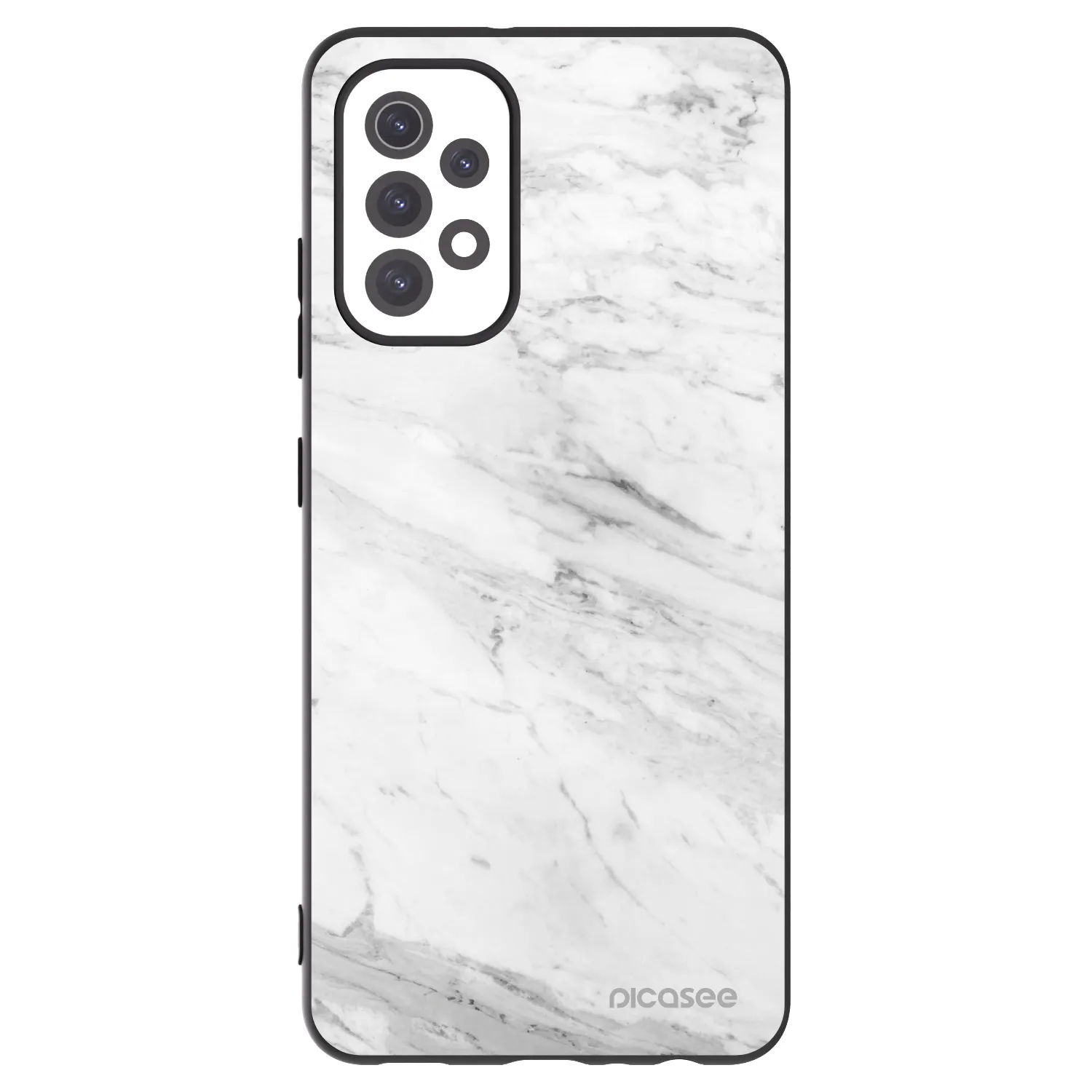 Picasee silikonový černý obal pro Samsung Galaxy A32 5G A326B - White marble