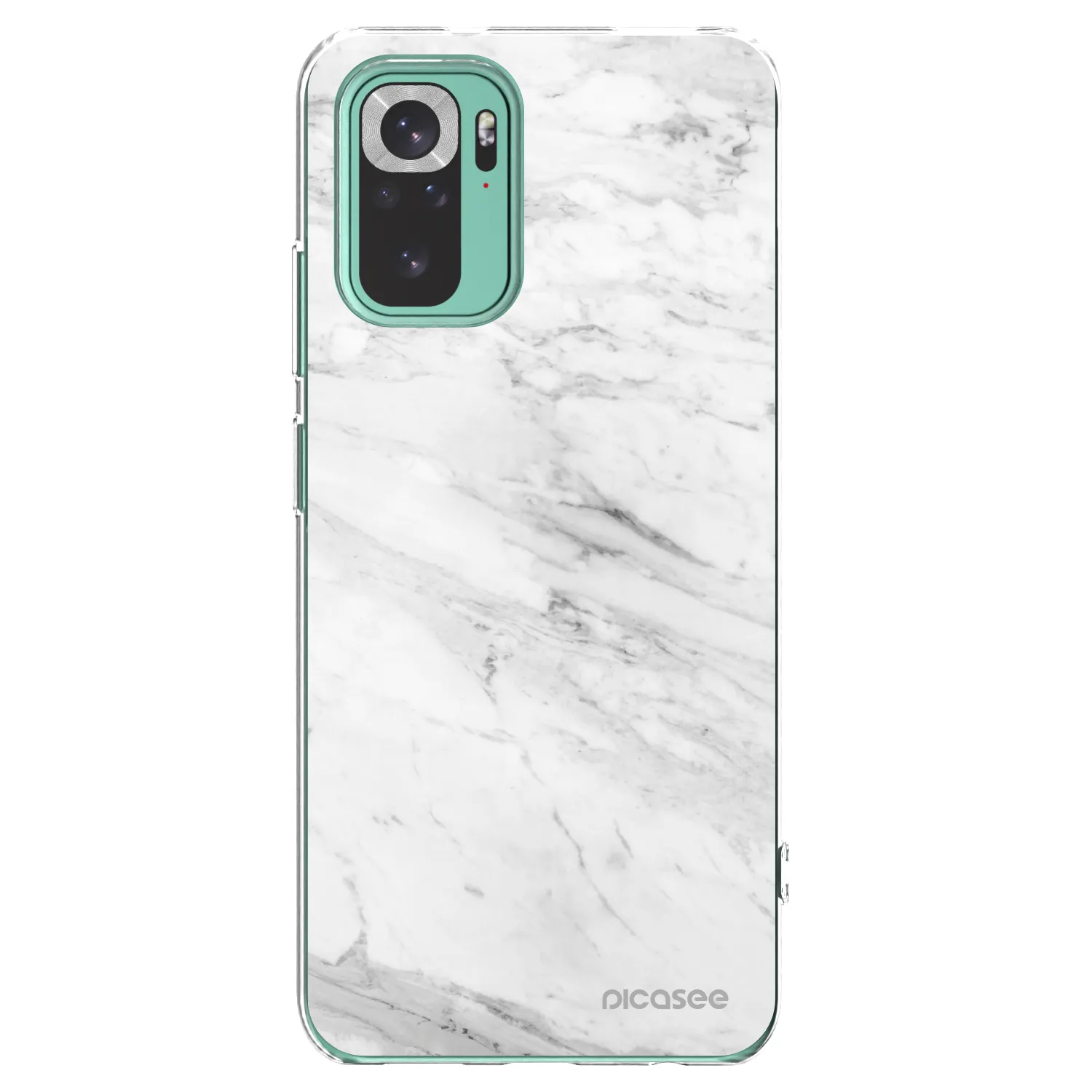 Picasee silikonový průhledný obal pro Xiaomi Redmi Note 10 Pro - White marble
