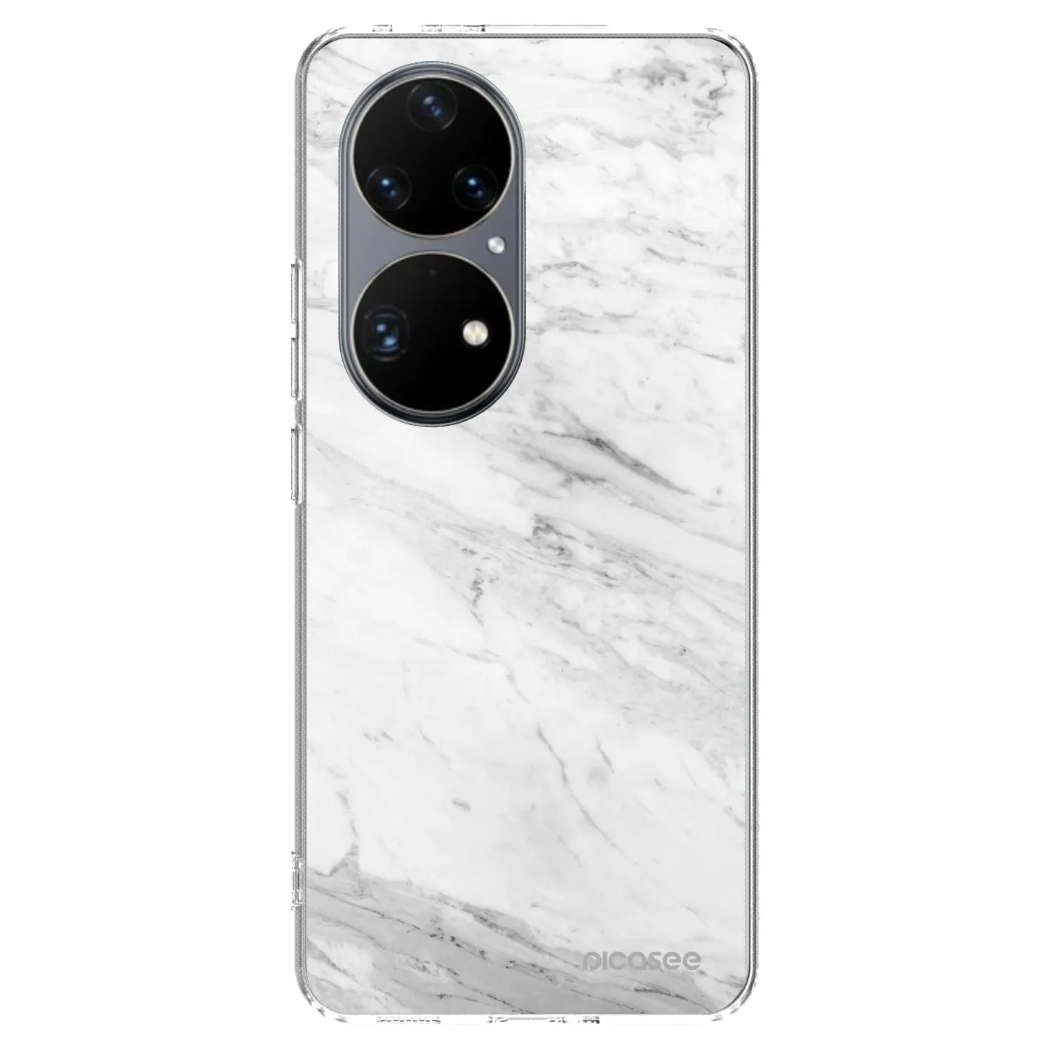 Picasee silikonový průhledný obal pro Huawei P50 - White marble