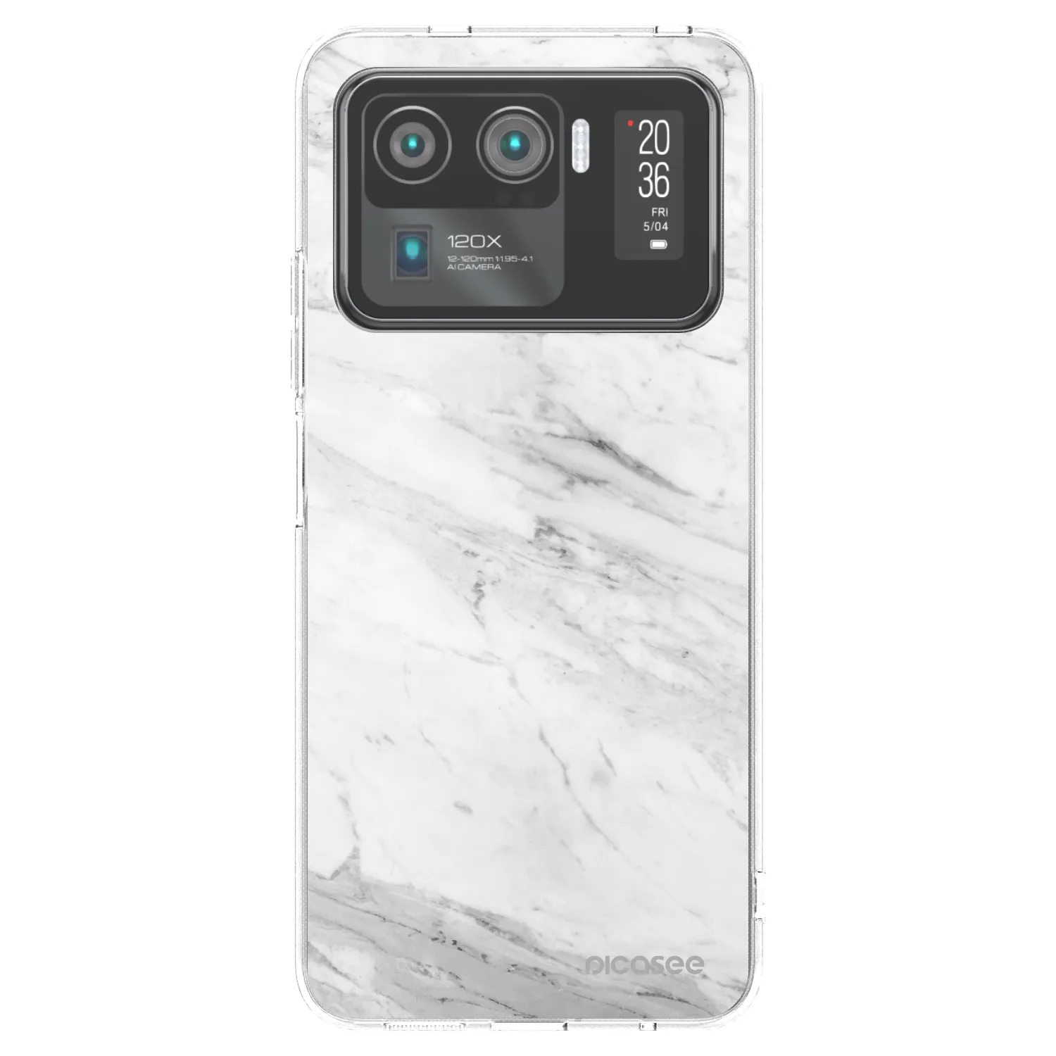 Picasee silikonový průhledný obal pro Xiaomi Mi 11 Ultra - White marble