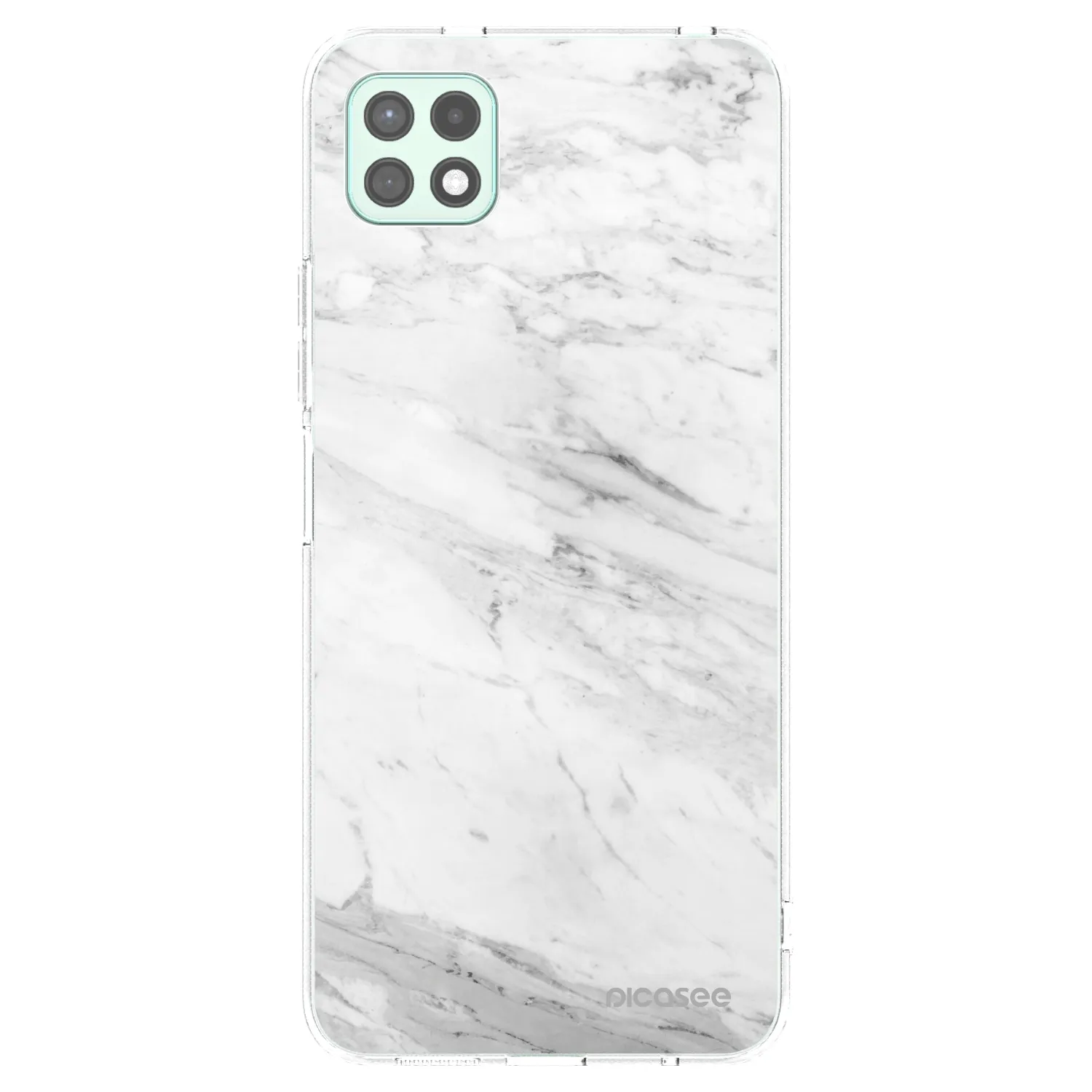 Picasee silikonový průhledný obal pro Samsung Galaxy A22 A226B 5G - White marble
