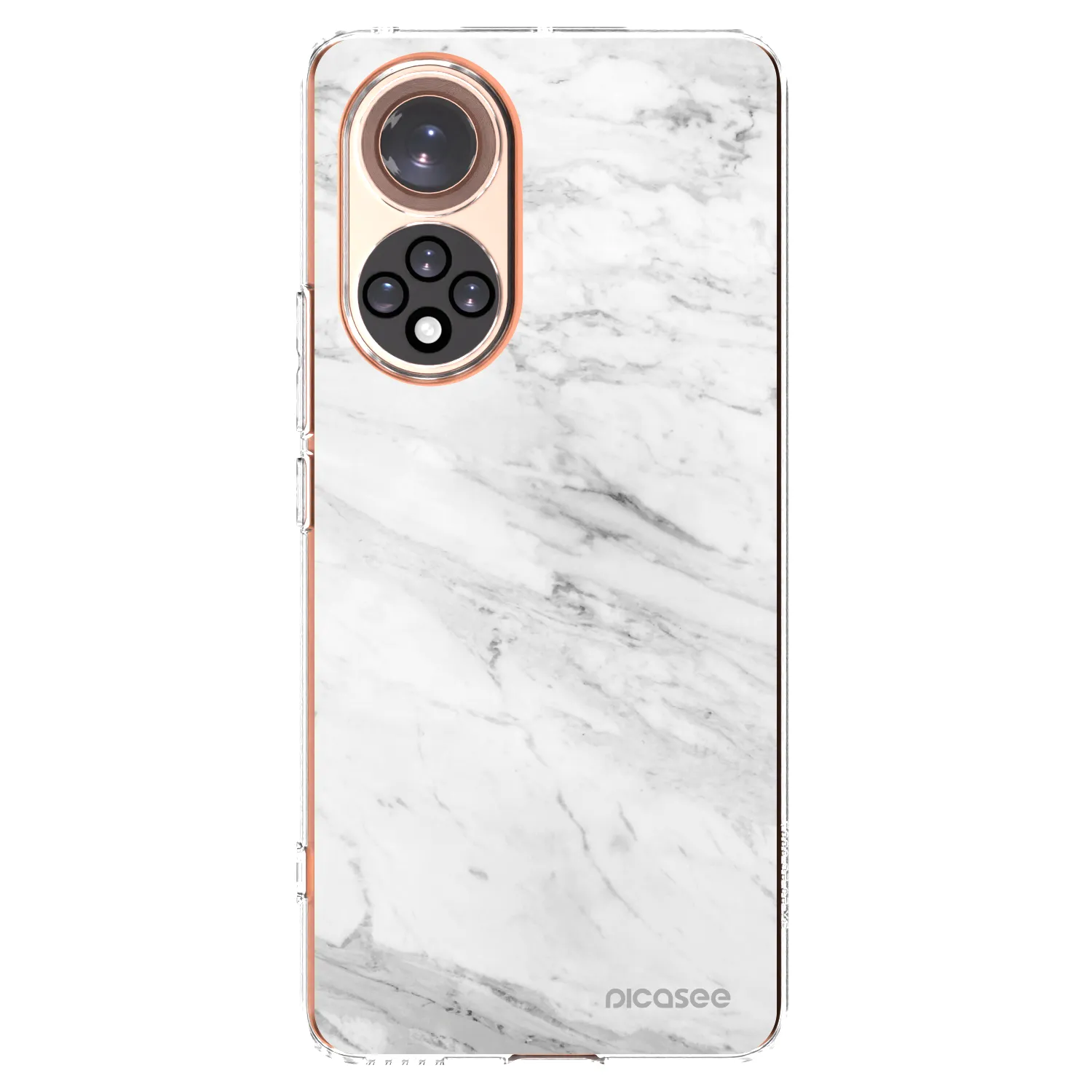Picasee silikonový průhledný obal pro Honor 50 5G - White marble