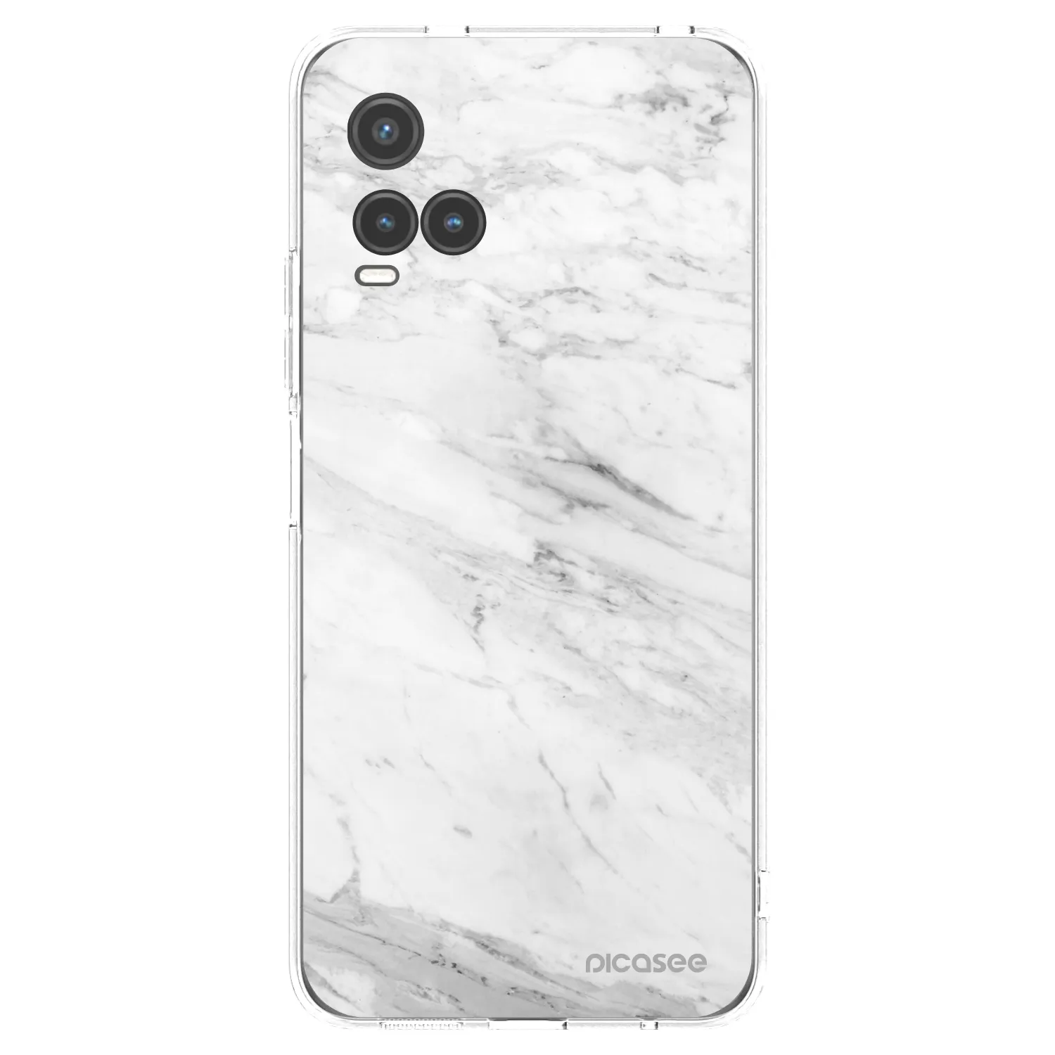 Picasee silikonový průhledný obal pro Vivo Y33s - White marble