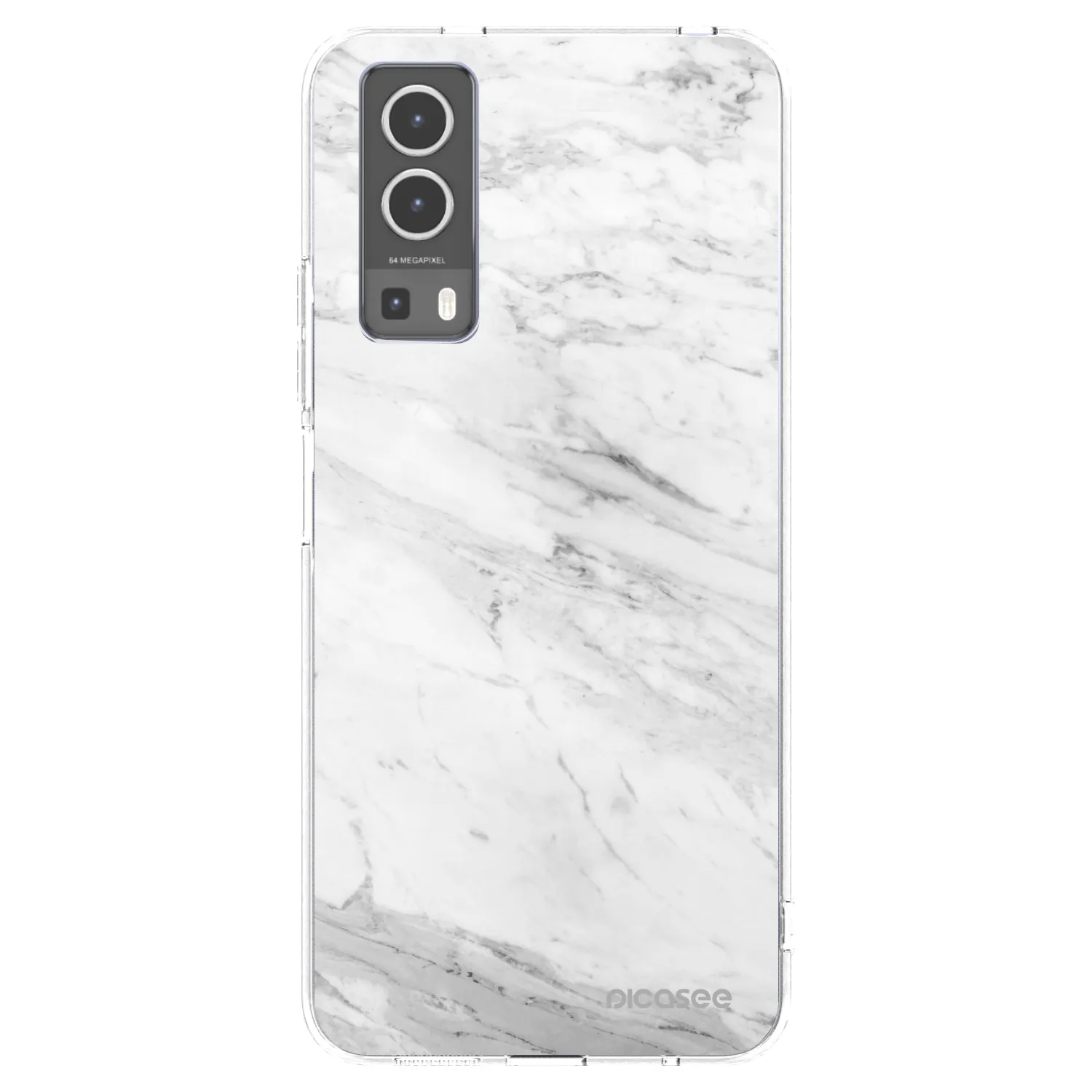 Picasee silikonový průhledný obal pro Vivo Y72 5G - White marble