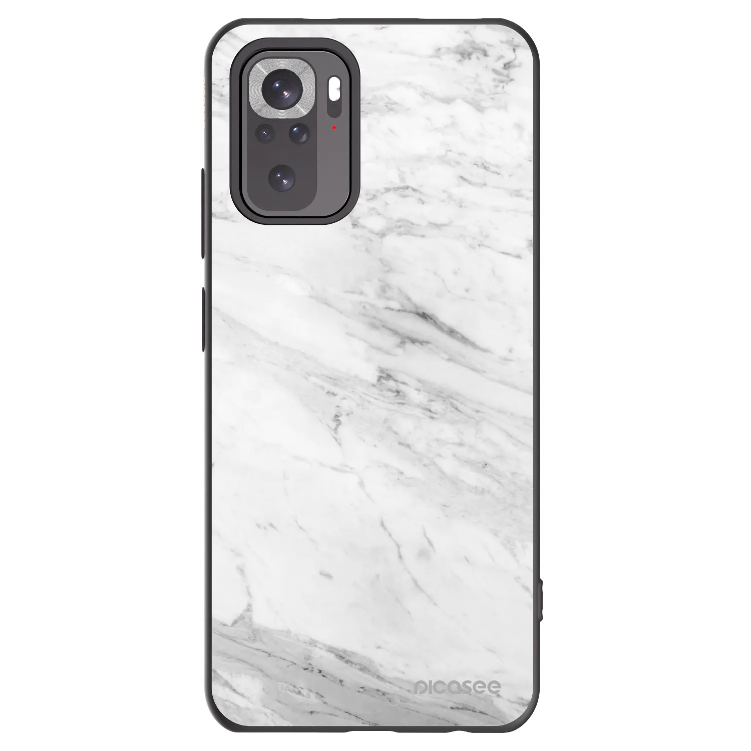 Picasee silikonový černý obal pro Xiaomi Redmi Note 11S 4G - White marble