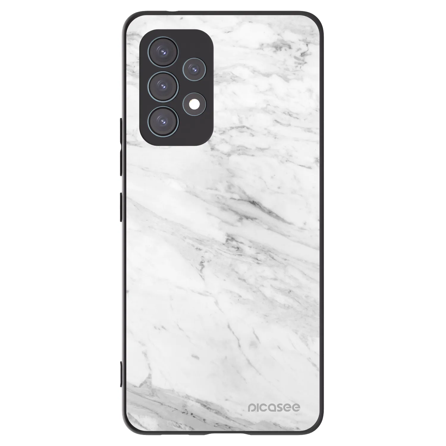 Picasee silikonový černý obal pro Samsung Galaxy A53 5G A536 - White marble