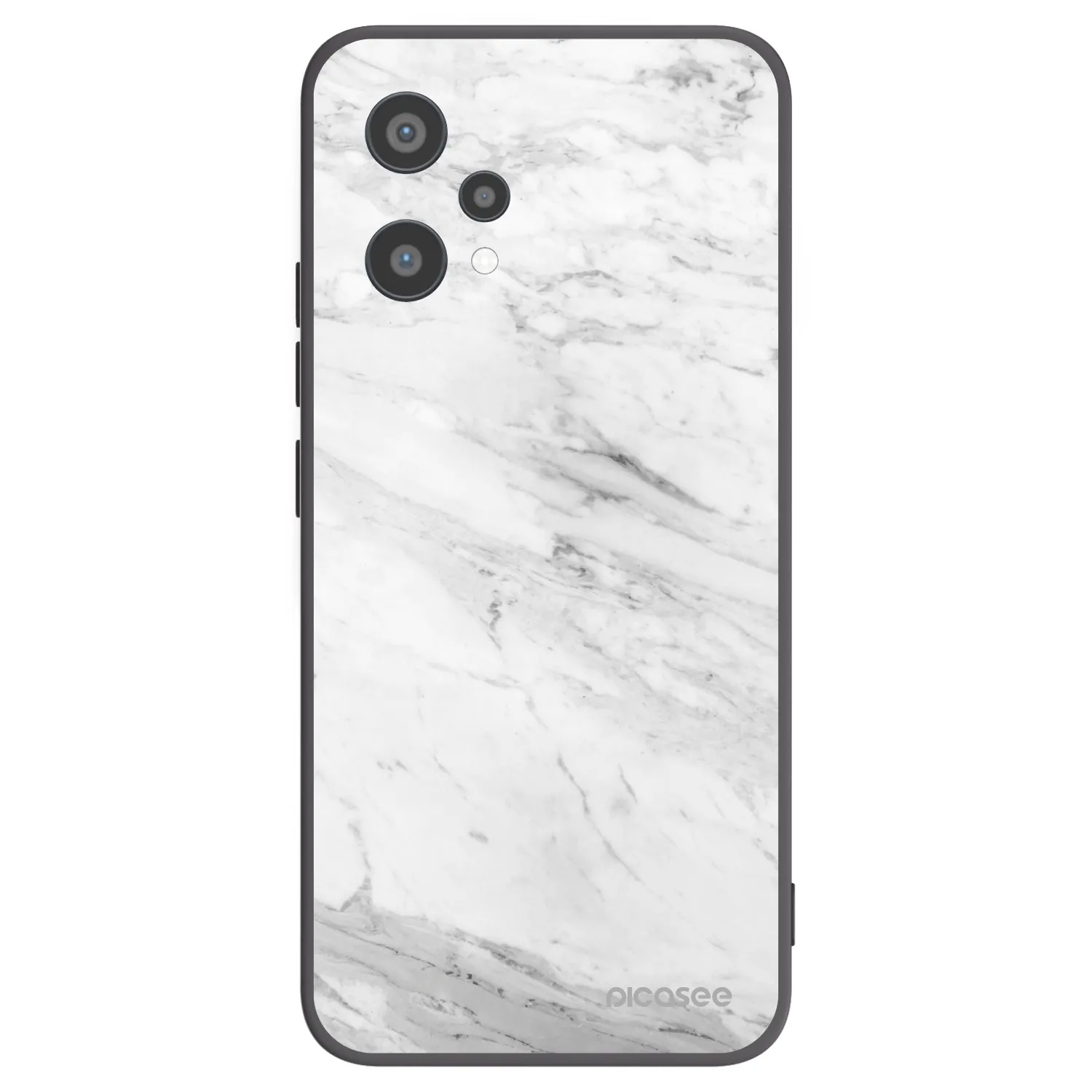 Picasee silikonový černý obal pro Realme 9 Pro 5G - White marble