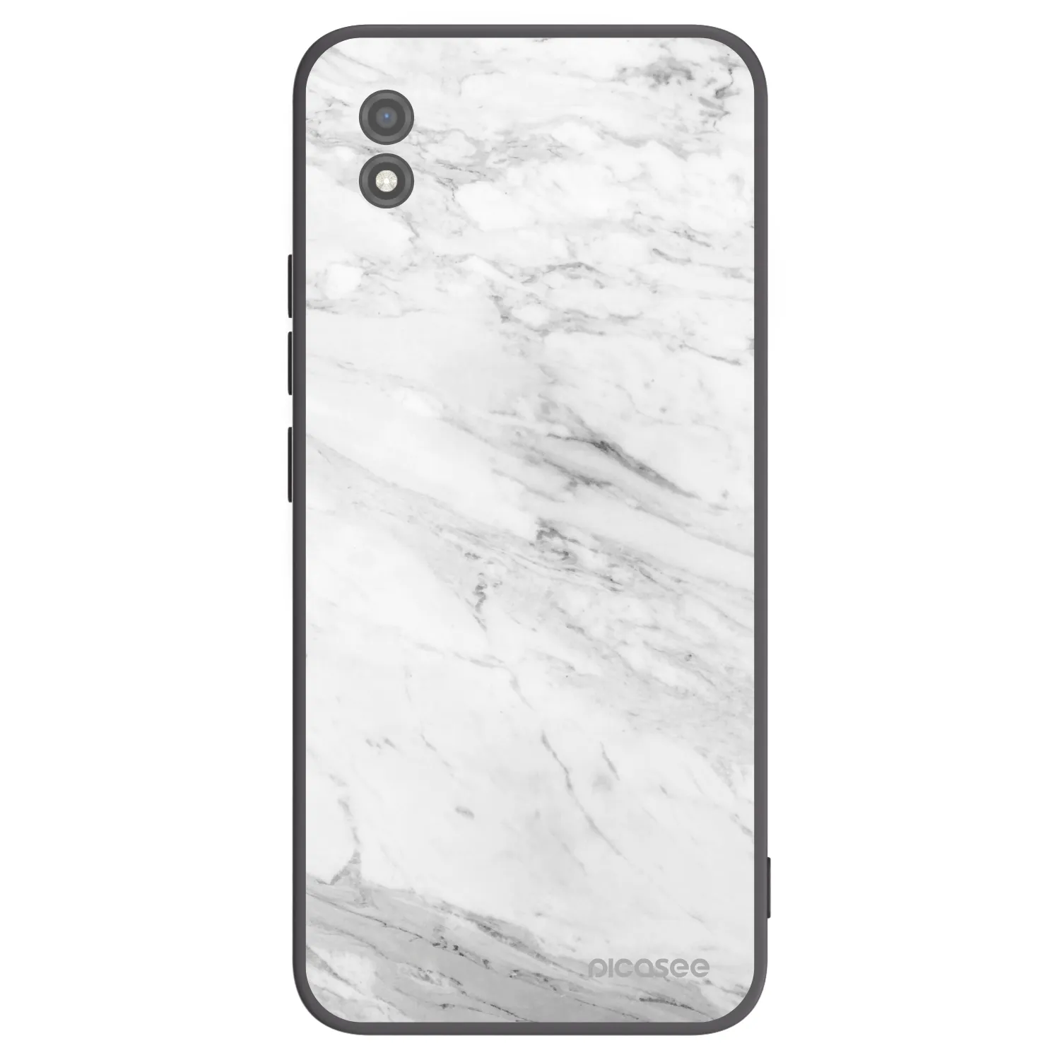 Picasee silikonový černý obal pro Realme C11 (2021) - White marble