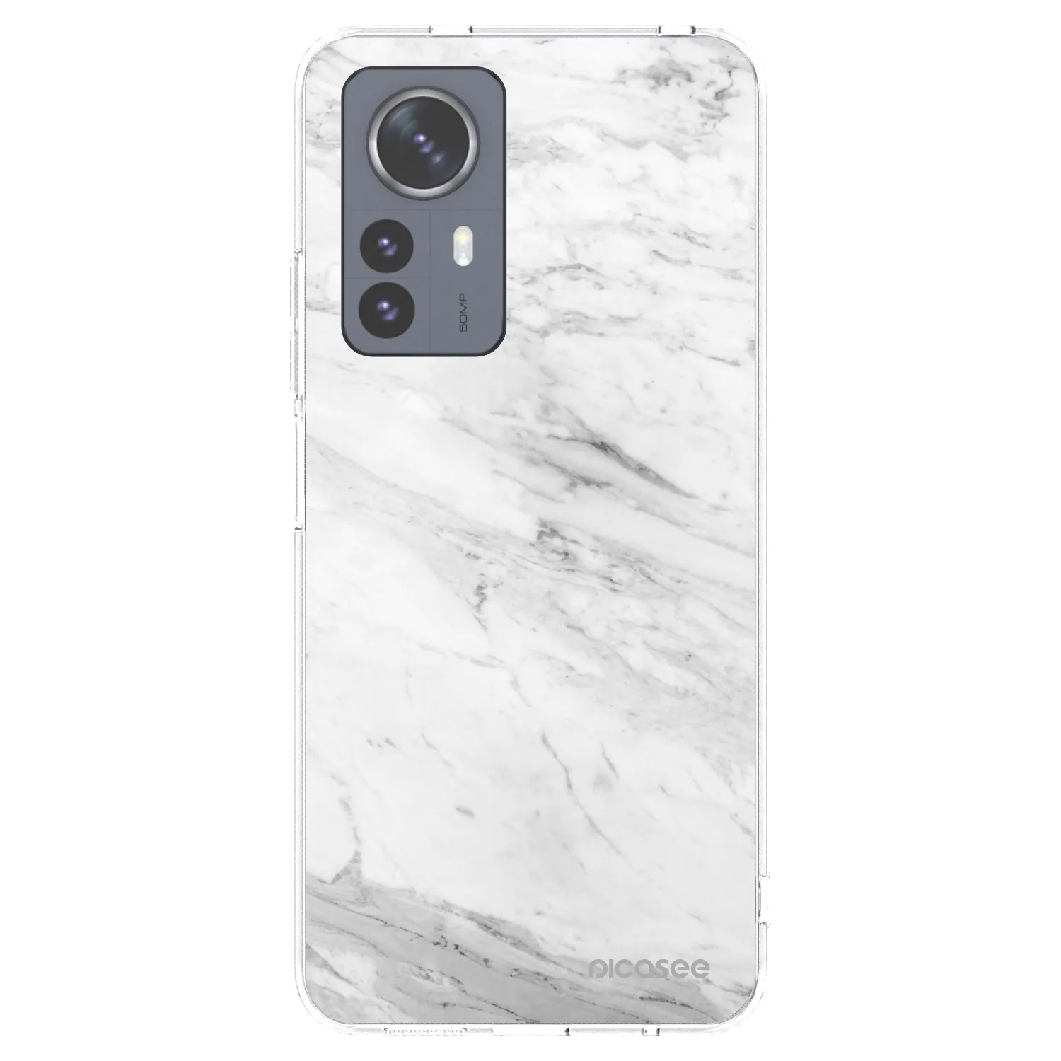 Picasee silikonový průhledný obal pro Xiaomi 12 Pro - White marble
