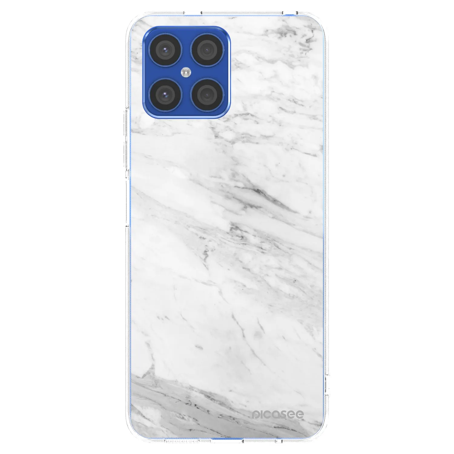 Picasee silikonový průhledný obal pro Honor X8 4G - White marble