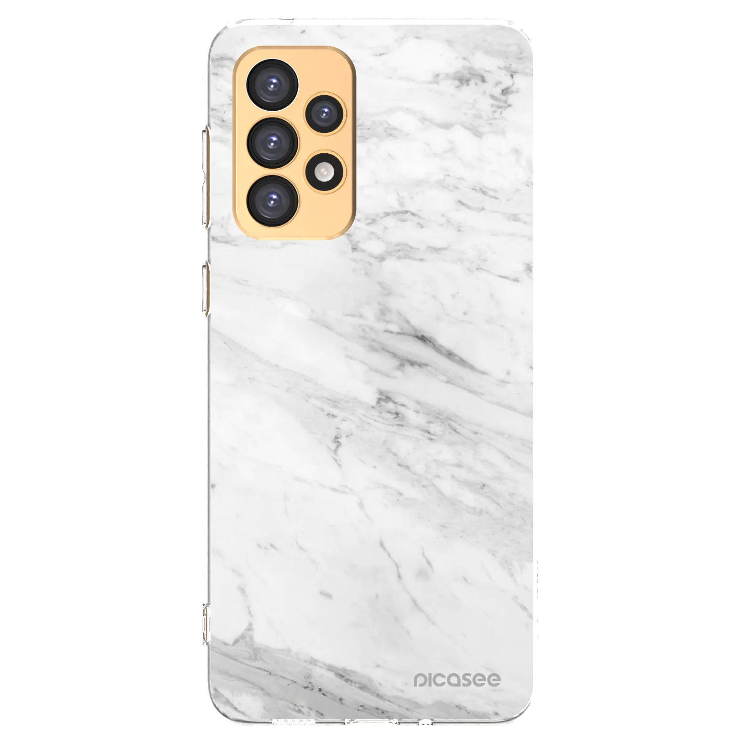 Picasee silikonový průhledný obal pro Samsung Galaxy A33 5G A336 - White marble