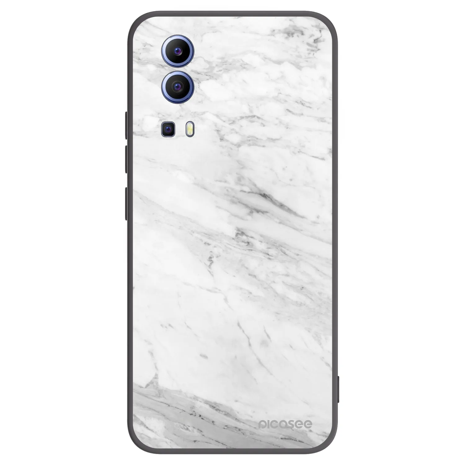 Picasee silikonový černý obal pro Vivo Y52 5G - White marble