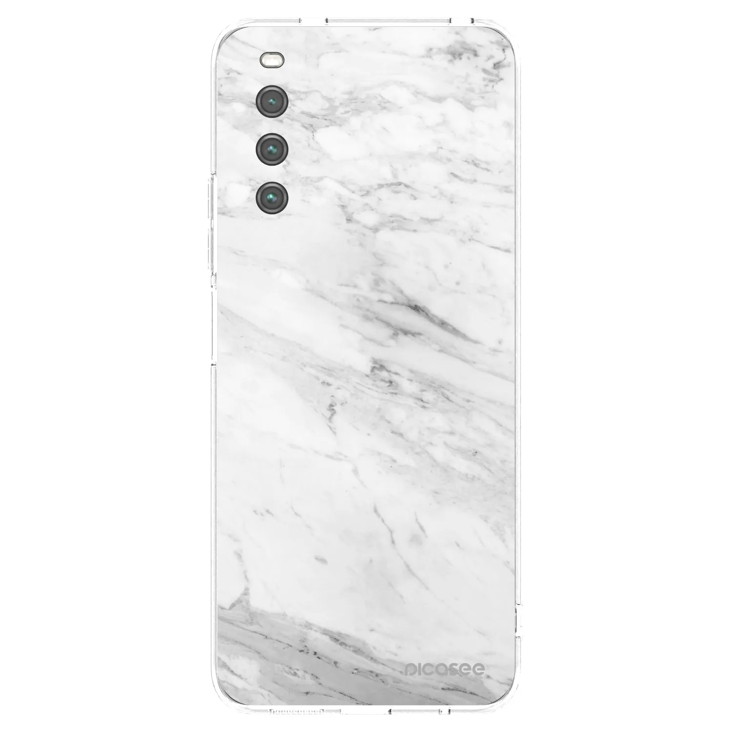 Picasee silikonový průhledný obal pro Sony Xperia 10 IV 5G - White marble