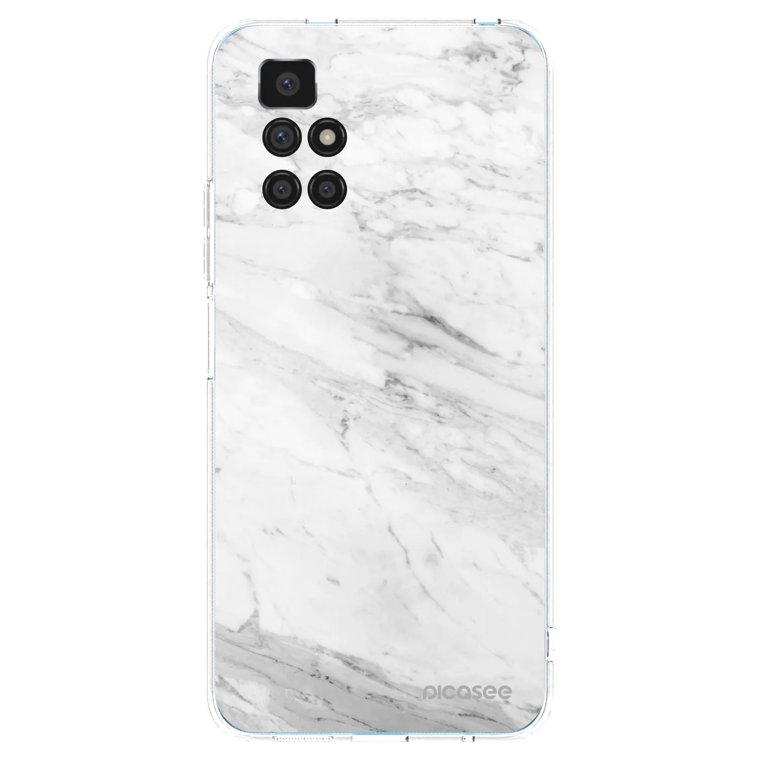 Picasee silikonový průhledný obal pro Xiaomi Redmi 10 (2022) - White marble