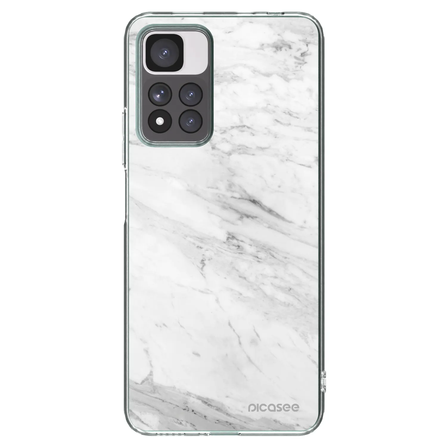 Picasee silikonový průhledný obal pro Xiaomi Redmi Note 11 Pro+ 5G - White marble