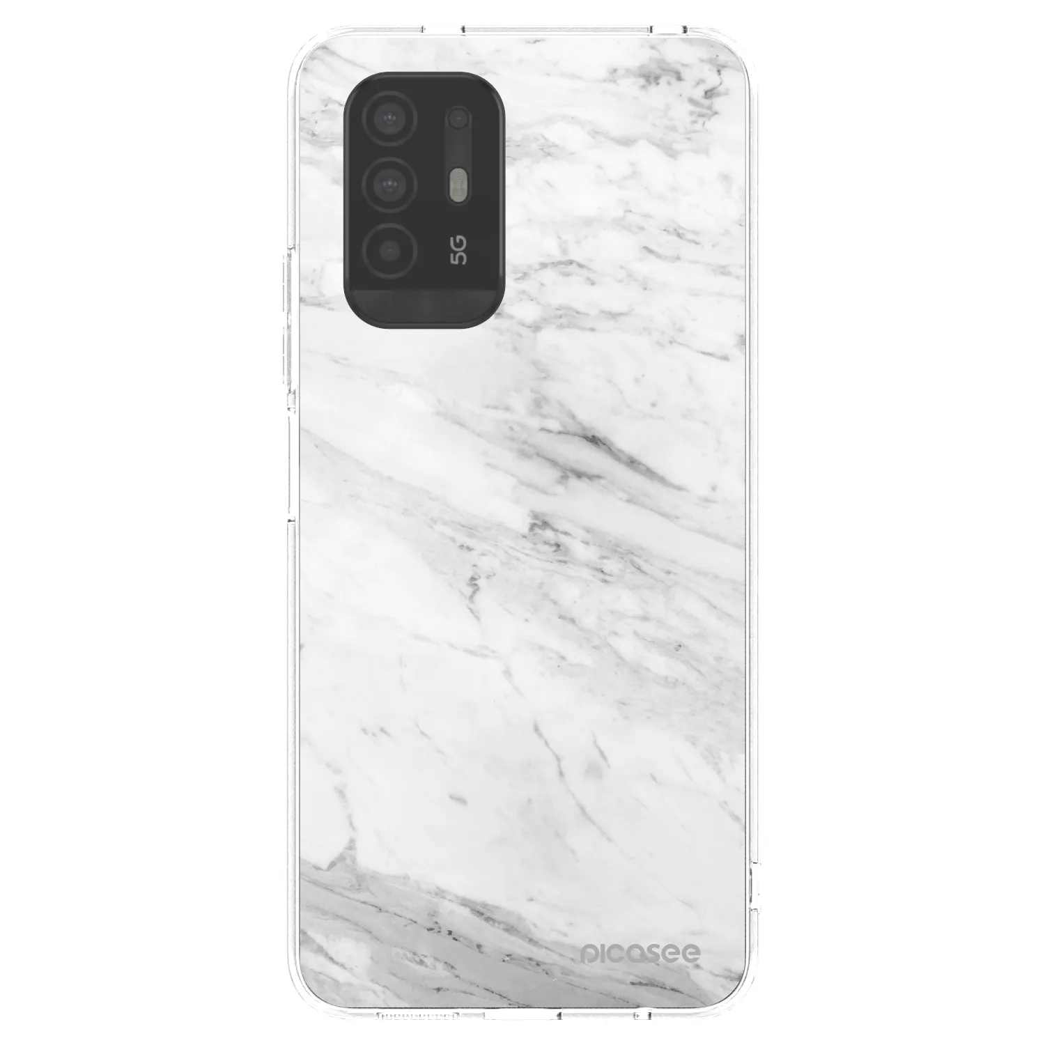 Picasee silikonový průhledný obal pro OPPO A94 5G - White marble
