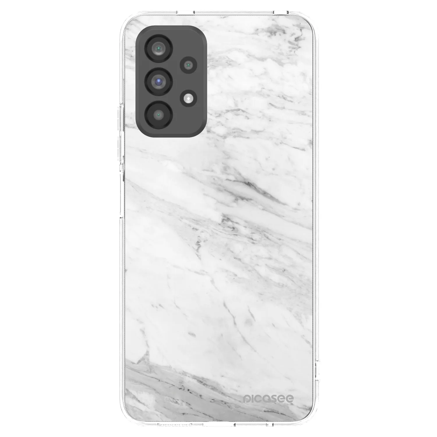 Picasee silikonový průhledný obal pro Samsung Galaxy A73 5G - White marble