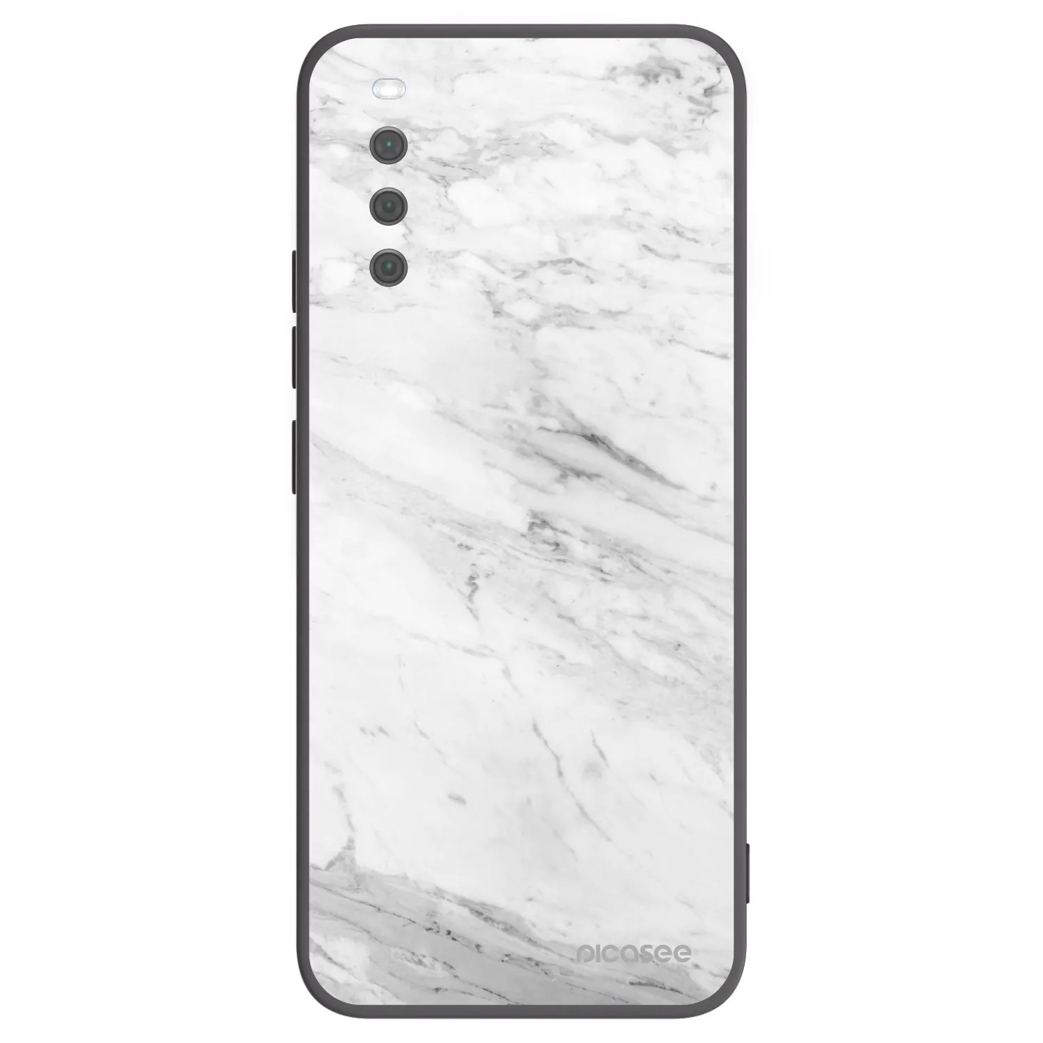 Picasee silikonový černý obal pro Sony Xperia 10 III - White marble