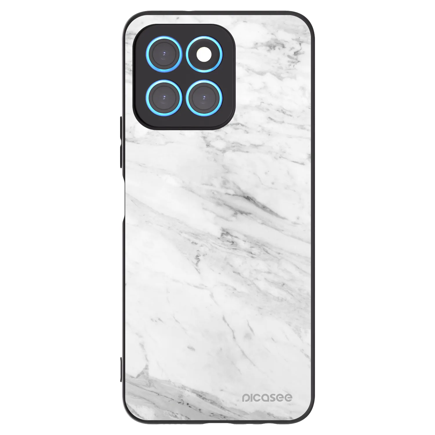 Picasee silikonový černý obal pro Honor X8 5G - White marble