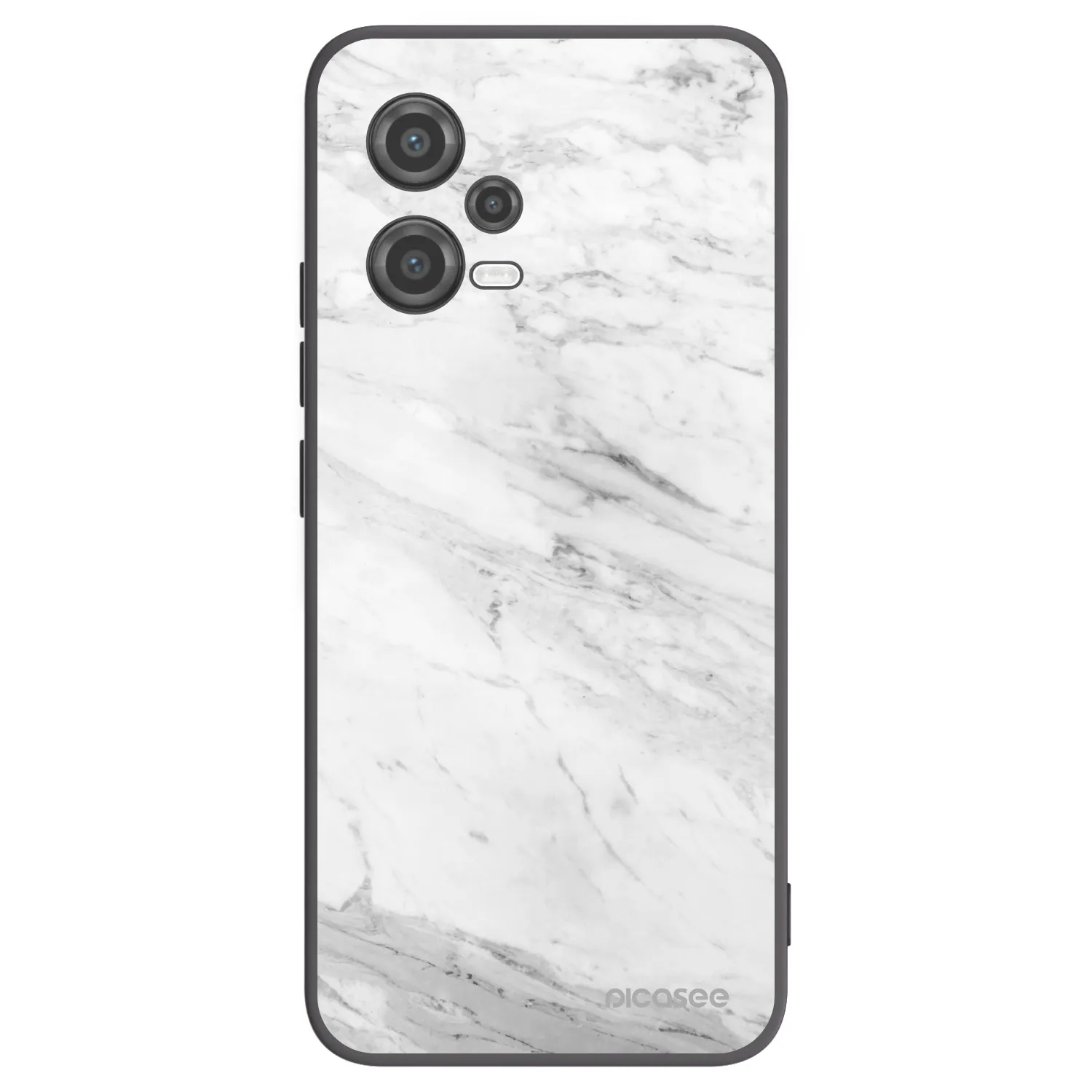 Picasee silikonový černý obal pro Xiaomi Poco X5 - White marble