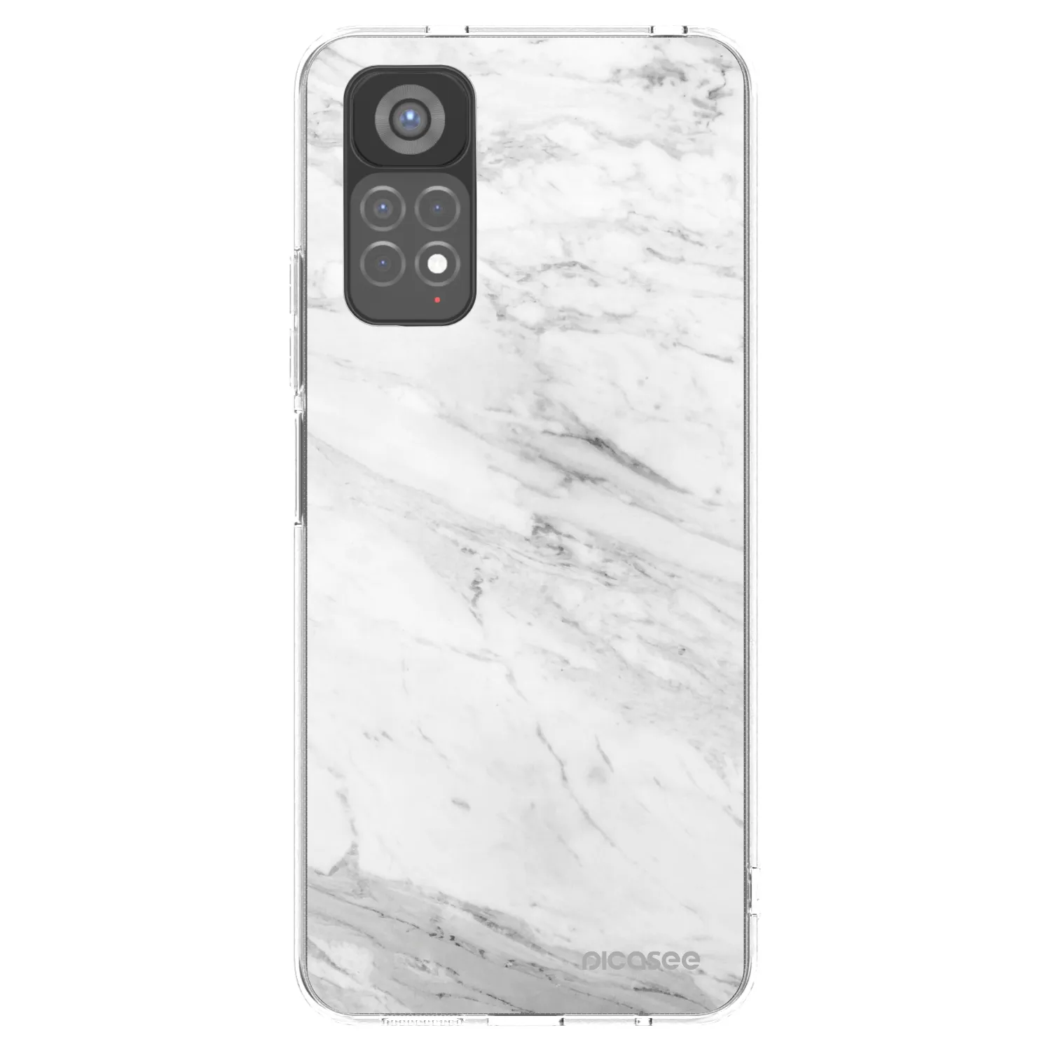 Picasee silikonový průhledný obal pro Xiaomi Redmi Note 11S 5G - White marble