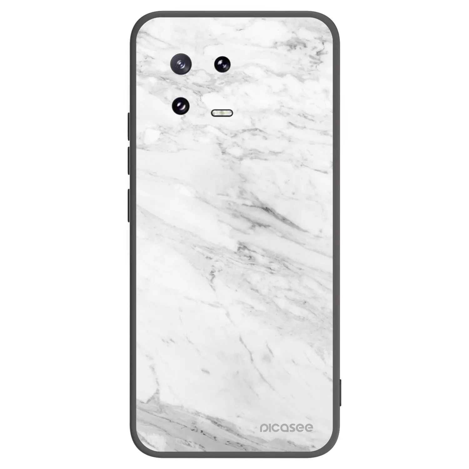 Picasee silikonový černý obal pro Xiaomi 13 Pro - White marble