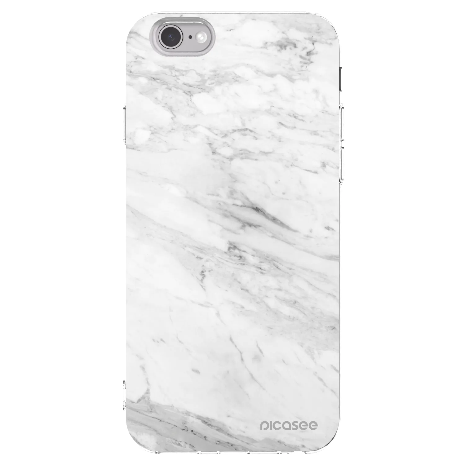 Picasee silikonový průhledný obal pro Apple iPhone 6/6S - White marble