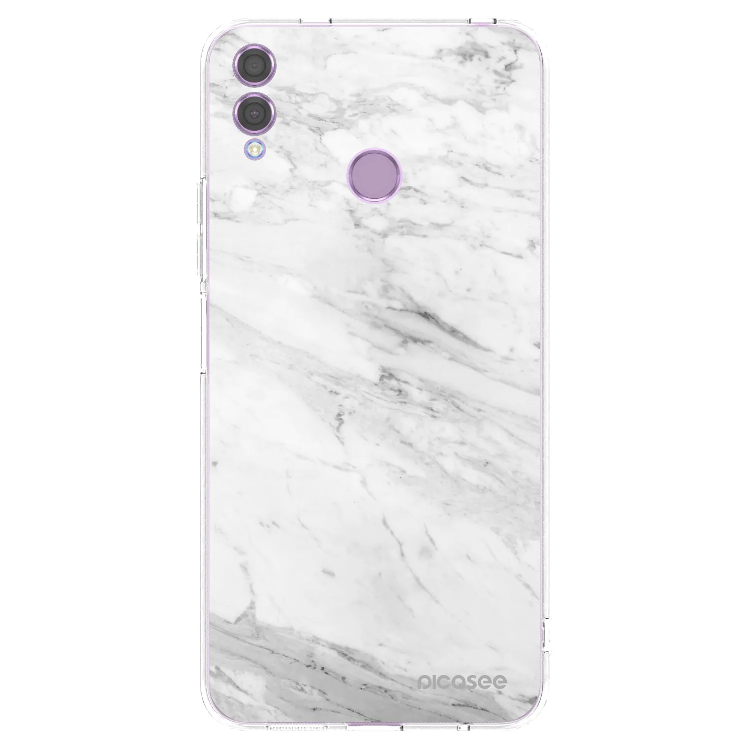 Picasee silikonový průhledný obal pro Honor 8X - White marble