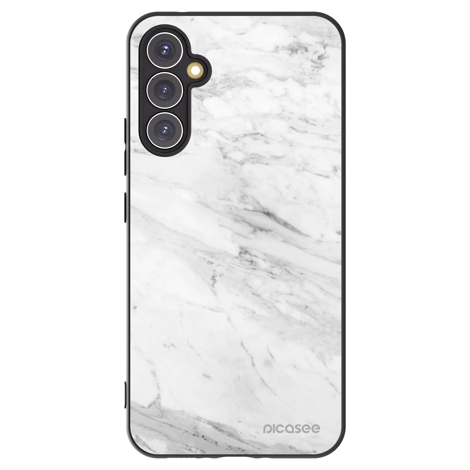 Picasee silikonový černý obal pro Samsung Galaxy A34 5G A346B - White marble