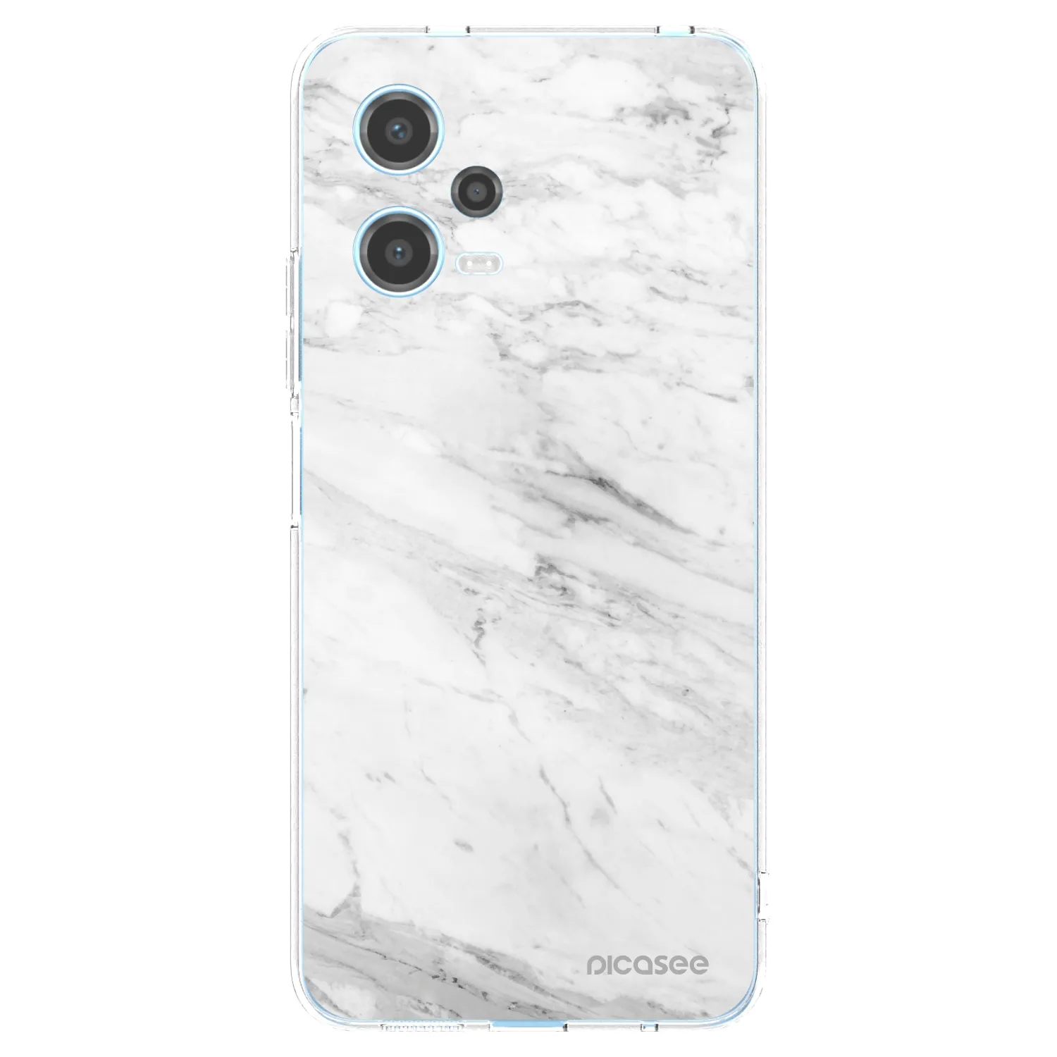 Picasee silikonový průhledný obal pro Xiaomi Redmi Note 12 5G - White marble