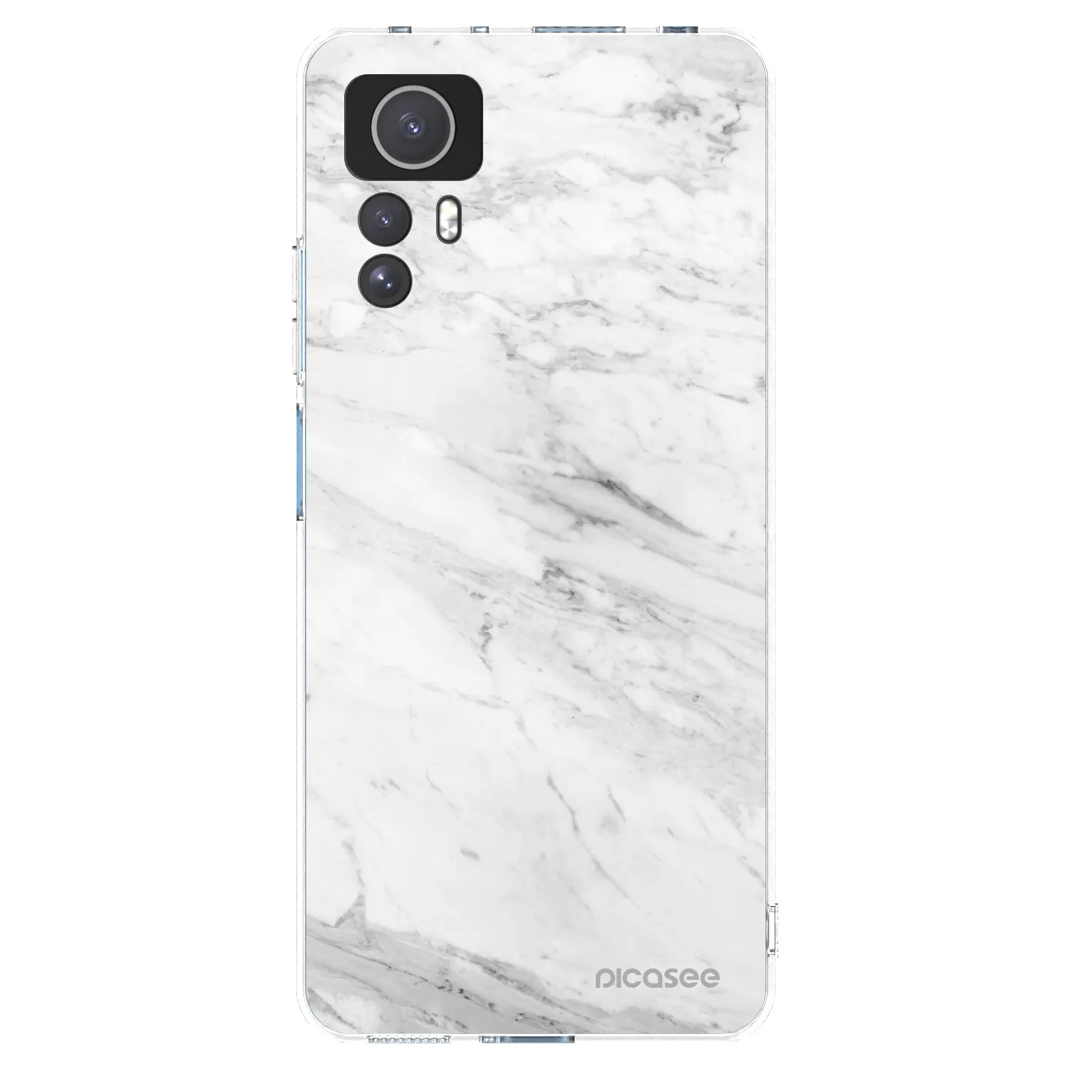 Picasee silikonový průhledný obal pro Xiaomi Redmi Note 12S - White marble