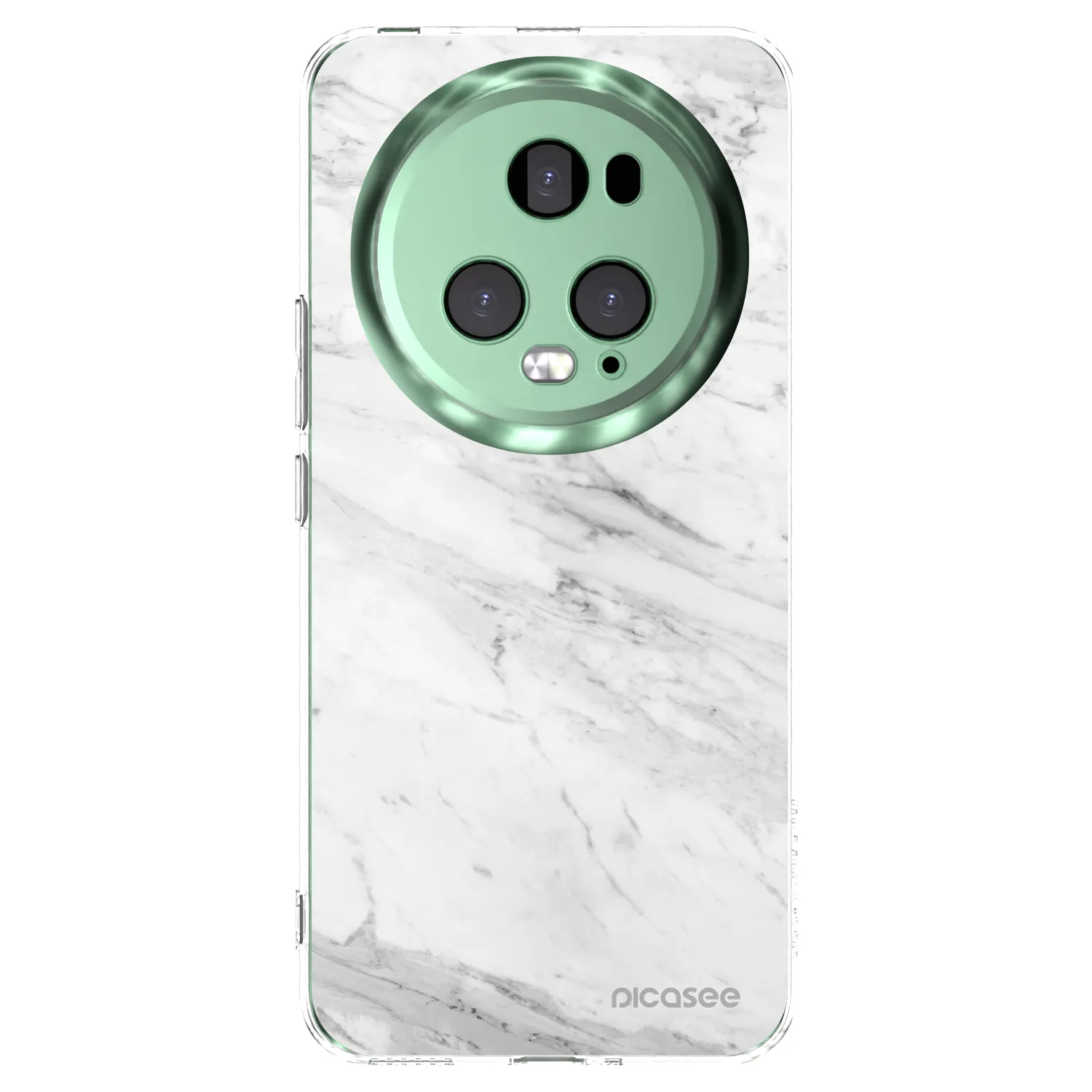 Picasee silikonový průhledný obal pro Honor Magic5 Pro - White marble
