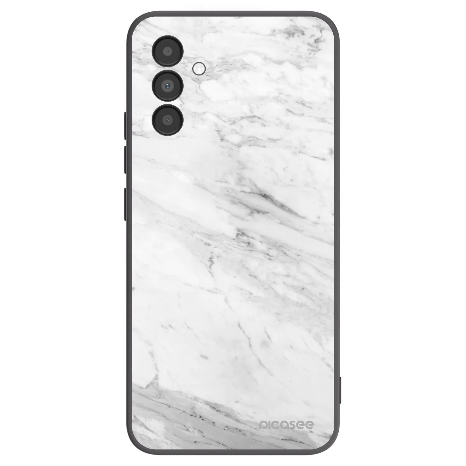 Picasee silikonový černý obal pro Samsung Galaxy A04s A047F - White marble