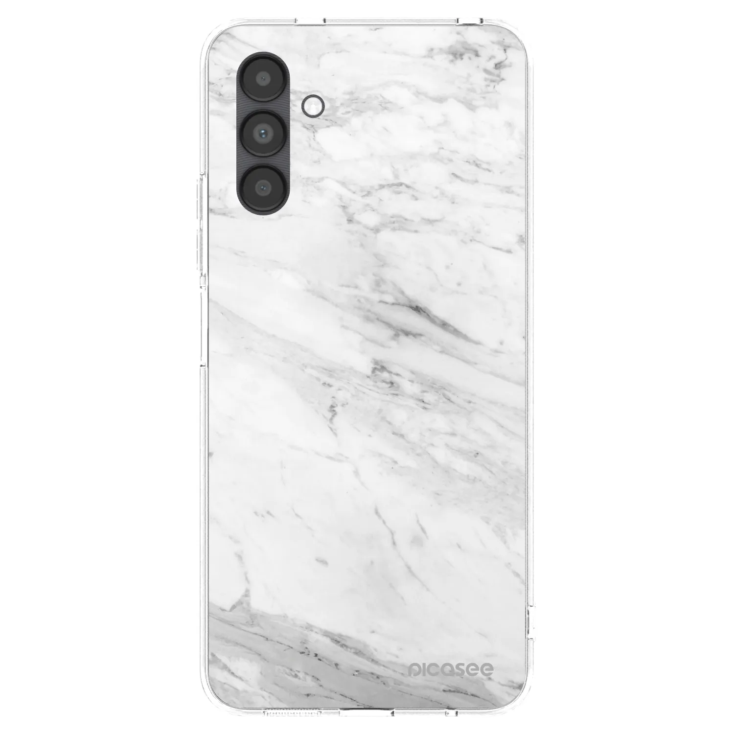 Picasee silikonový průhledný obal pro Samsung Galaxy A04s A047F - White marble