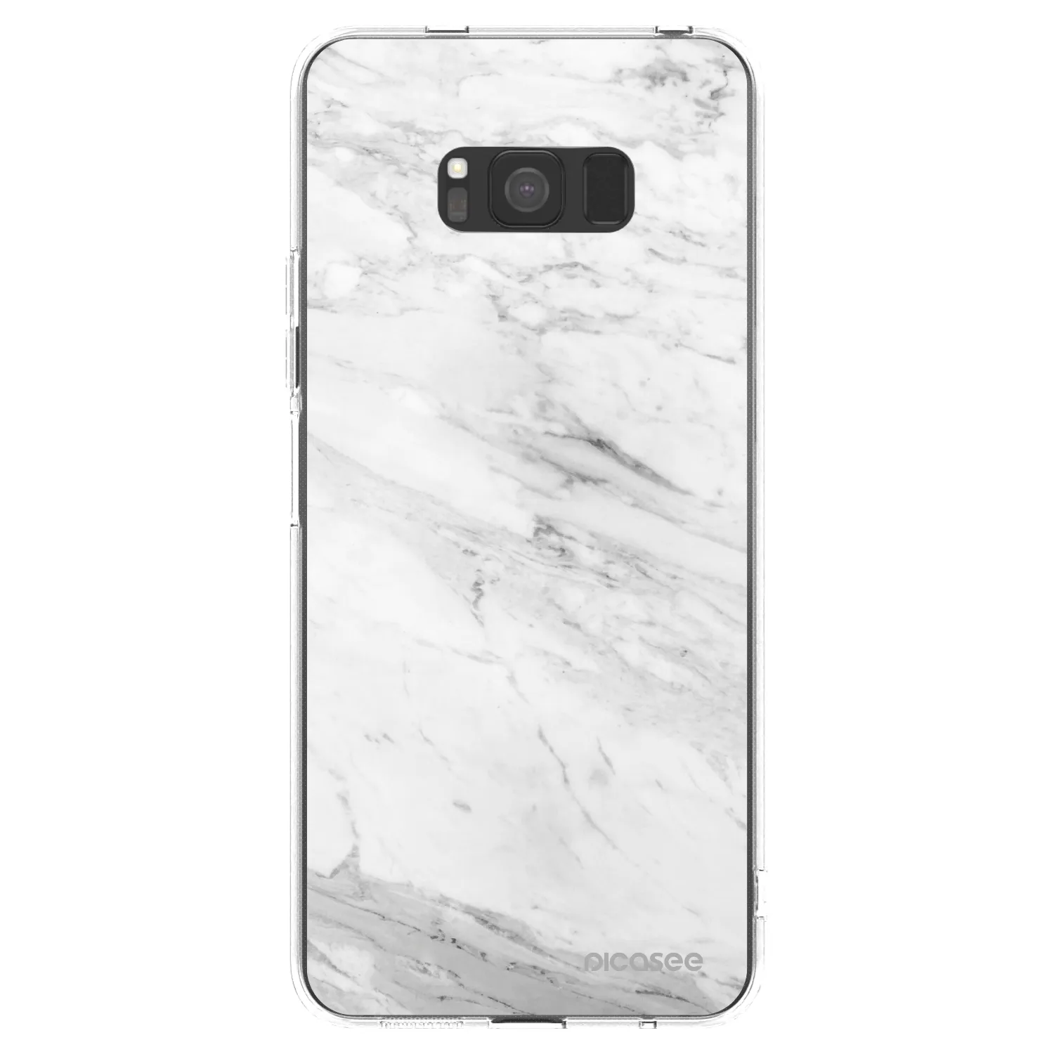 Picasee silikonový průhledný obal pro Samsung Galaxy S8 G950F - White marble