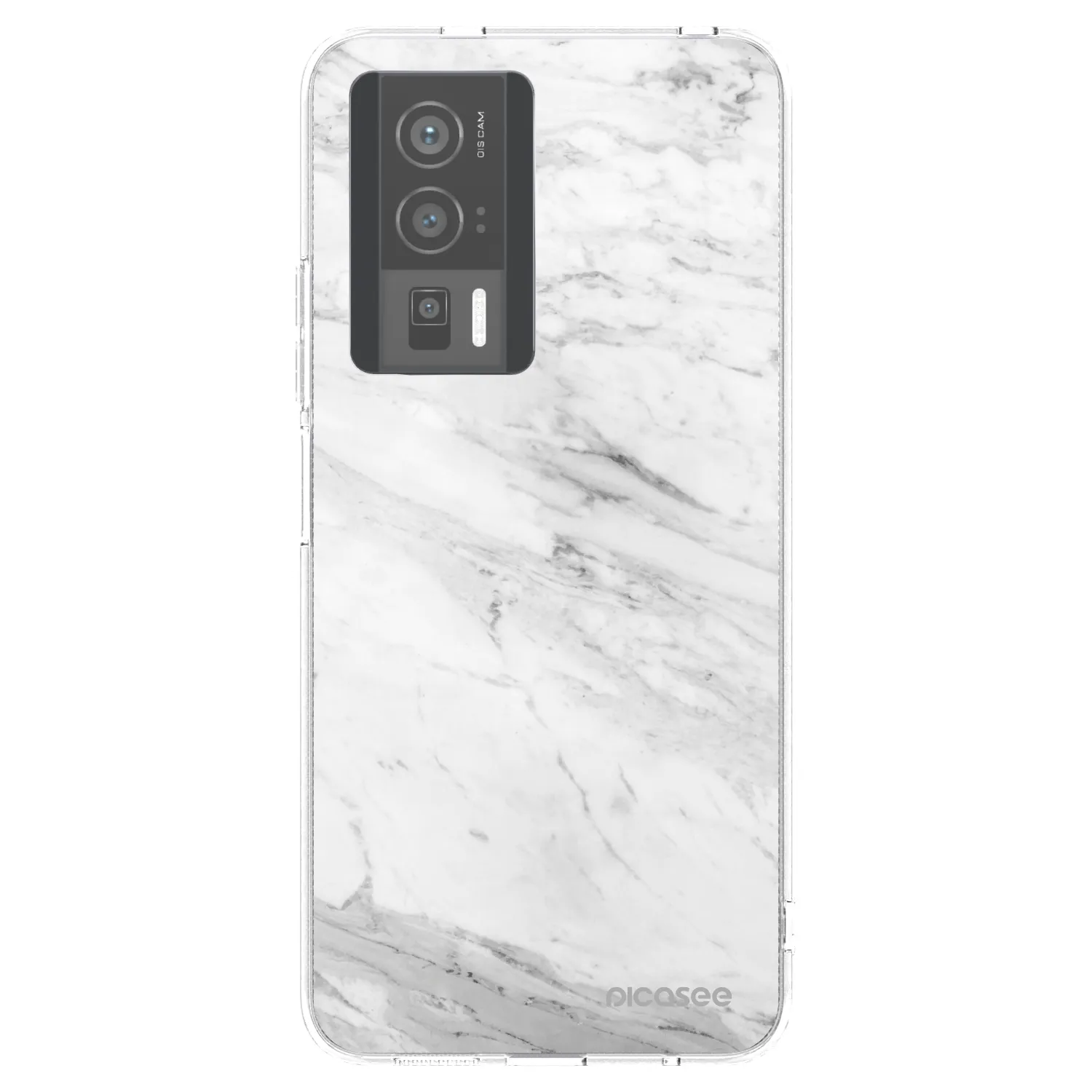 Picasee silikonový průhledný obal pro Xiaomi Poco F5 Pro 5G - White marble