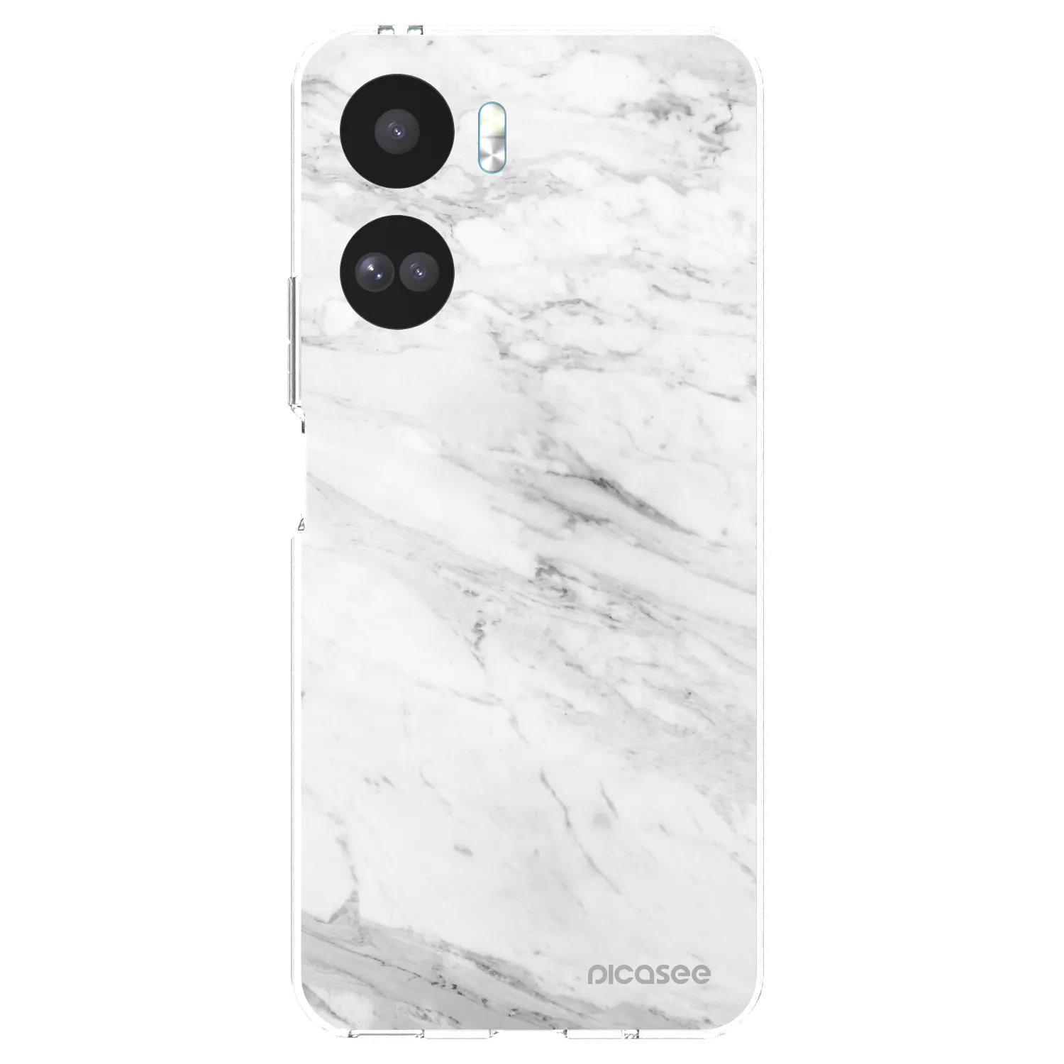 Picasee silikonový průhledný obal pro Honor 90 Lite 5G - White marble