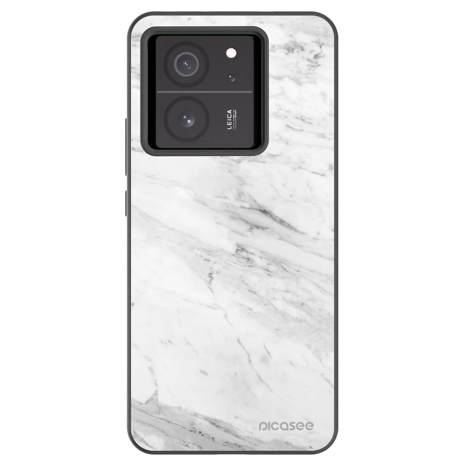 Picasee silikonový černý obal pro Xiaomi 13T - White marble