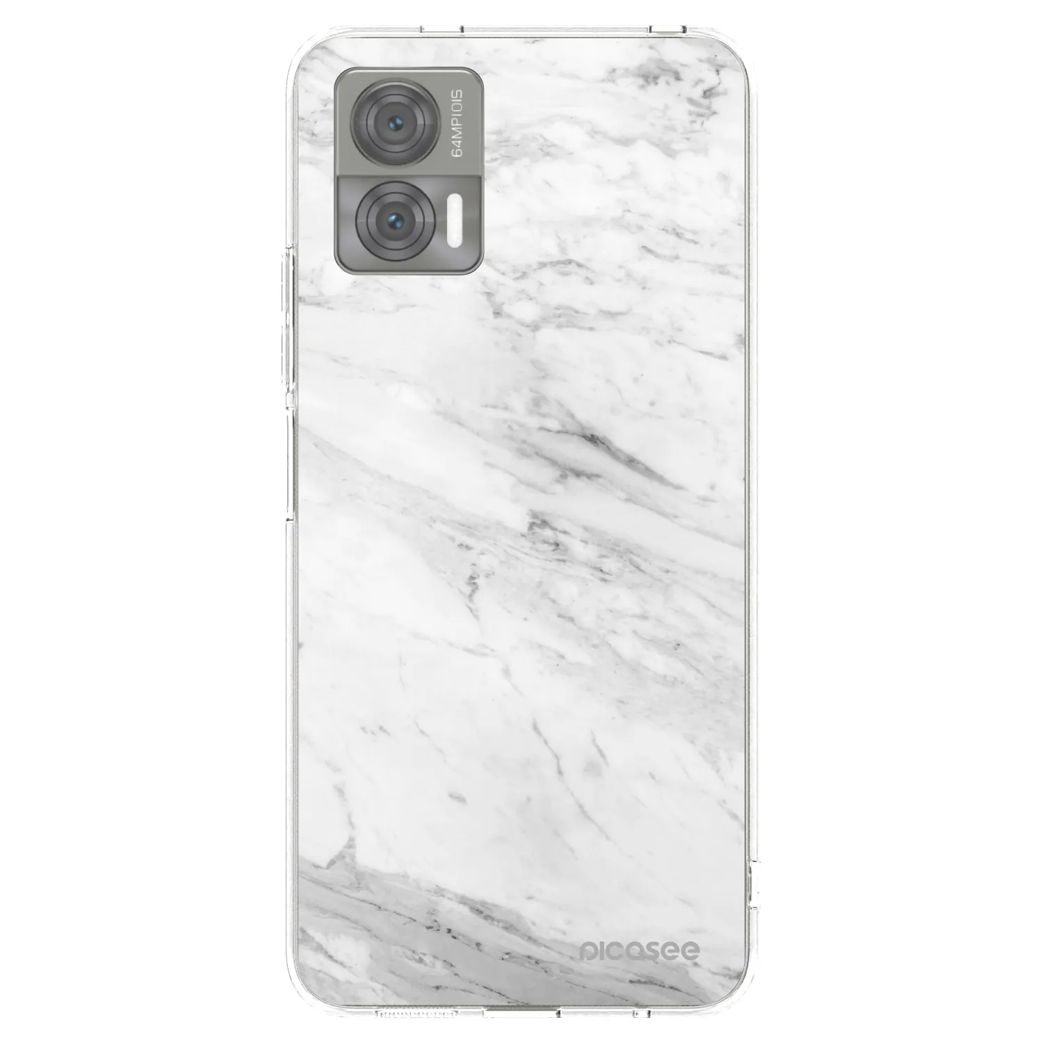 Picasee silikonový průhledný obal pro Motorola Edge 30 Neo - White marble