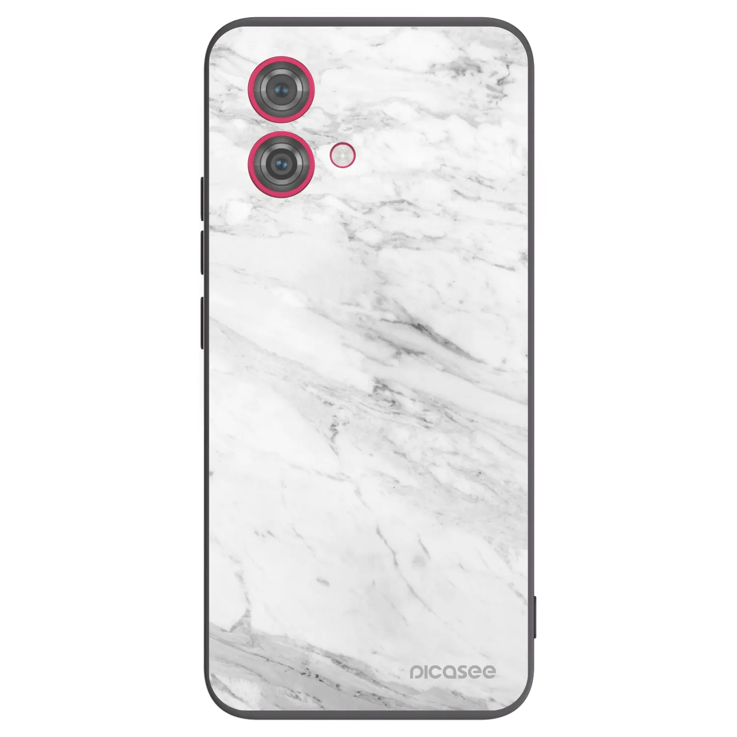 Picasee silikonový černý obal pro Motorola Moto G84 5G - White marble
