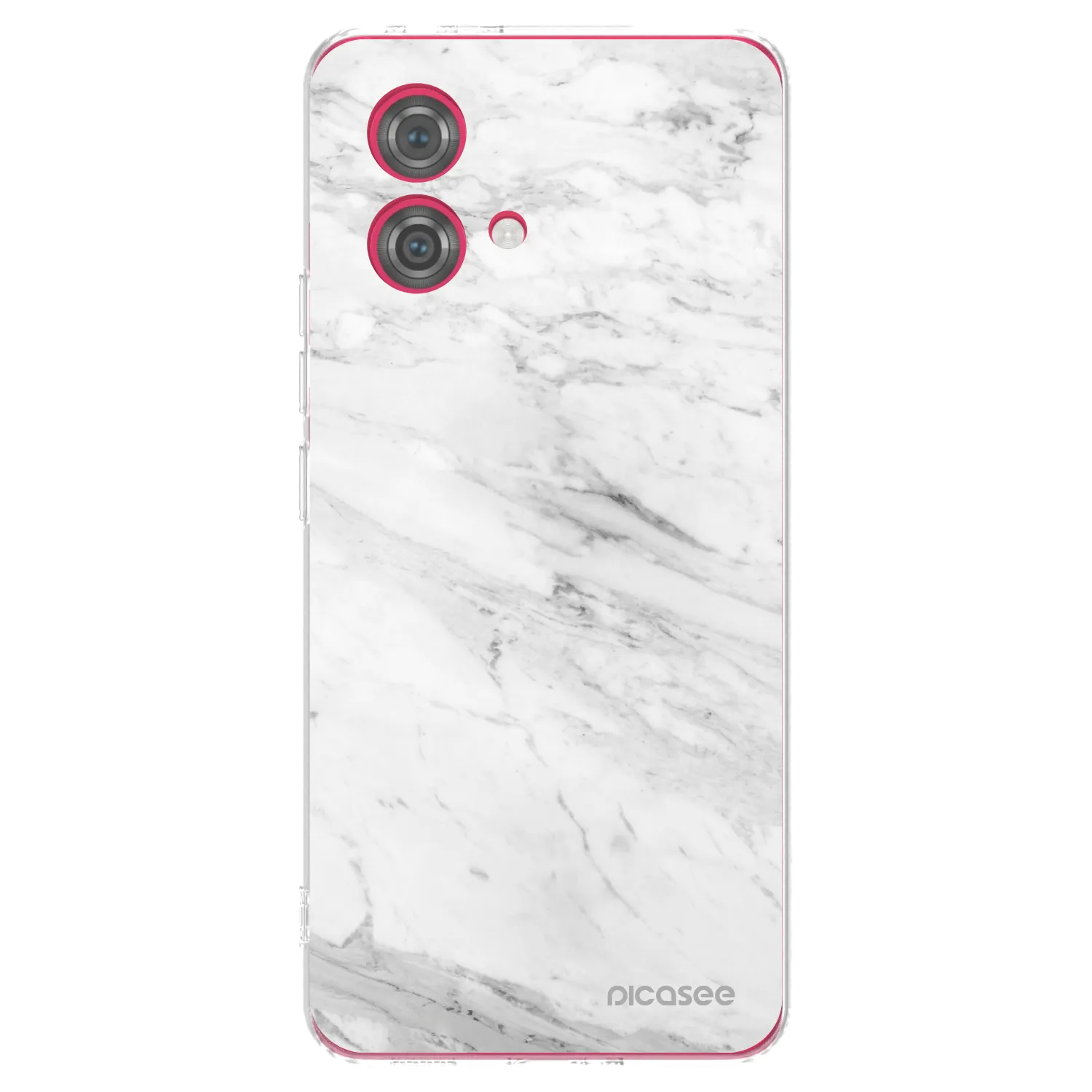 Picasee silikonový průhledný obal pro Motorola Moto G84 5G - White marble