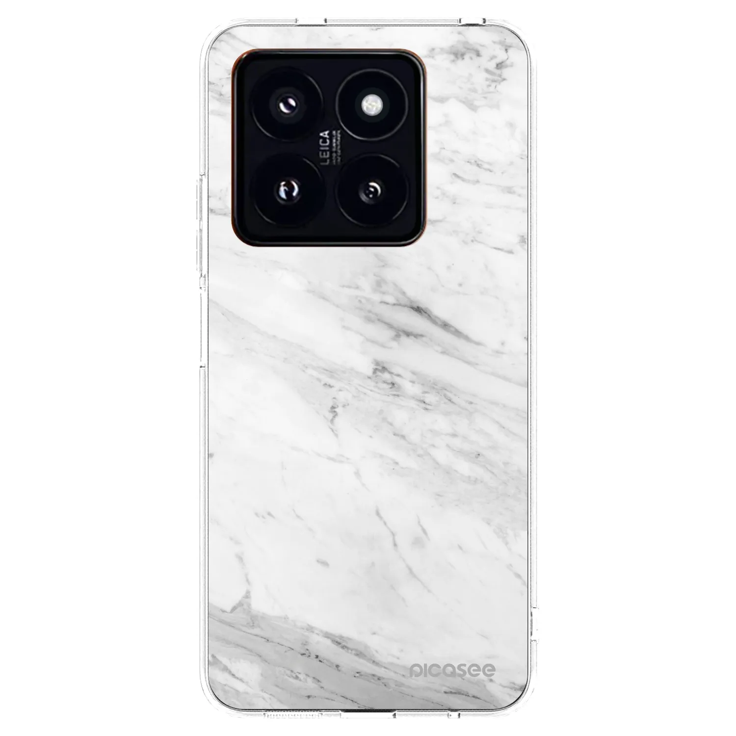 Picasee silikonový průhledný obal pro Xiaomi 14 Pro - White marble