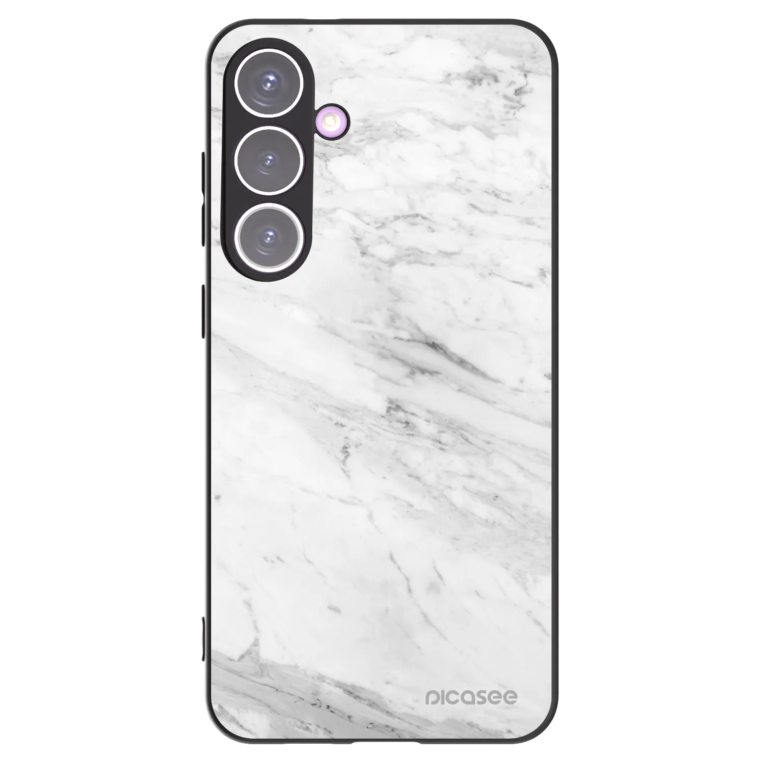 Picasee silikonový černý obal pro Samsung Galaxy S24+ S926B 5G - White marble