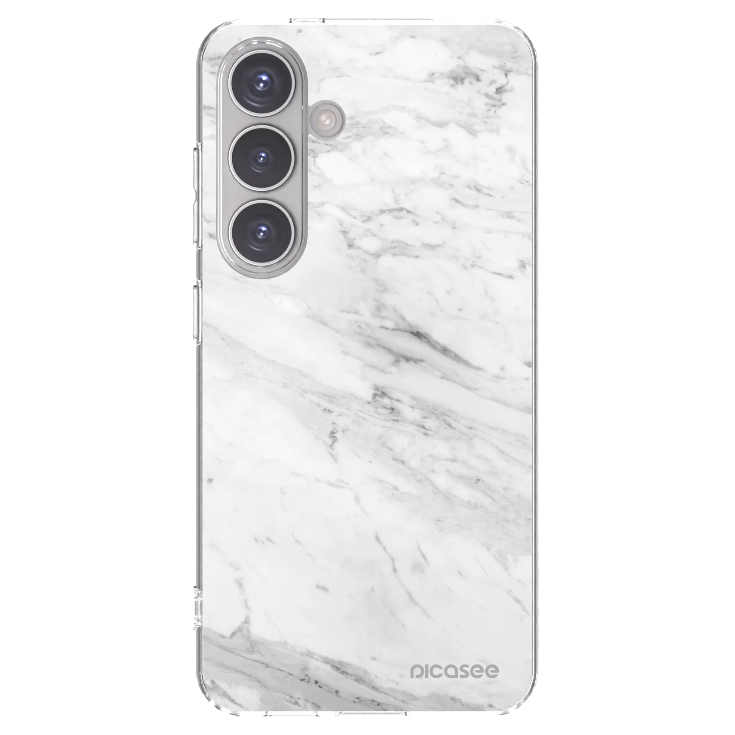 Picasee silikonový průhledný obal pro Samsung Galaxy S24 S921B 5G - White marble